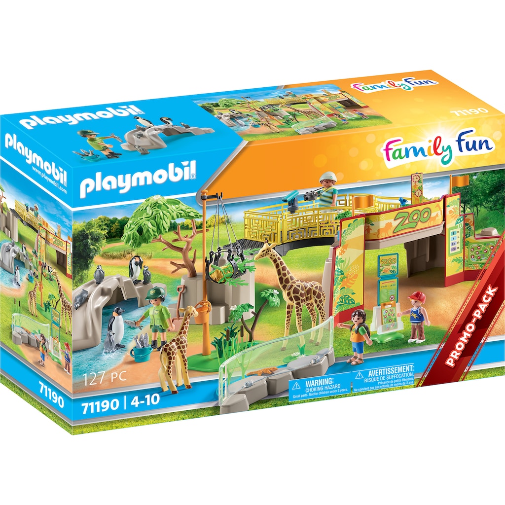 Playmobil® Konstruktions-Spielset »Mein großer Erlebnis-Zoo (71190), Family Fun«, (127 St.), Made in Germany