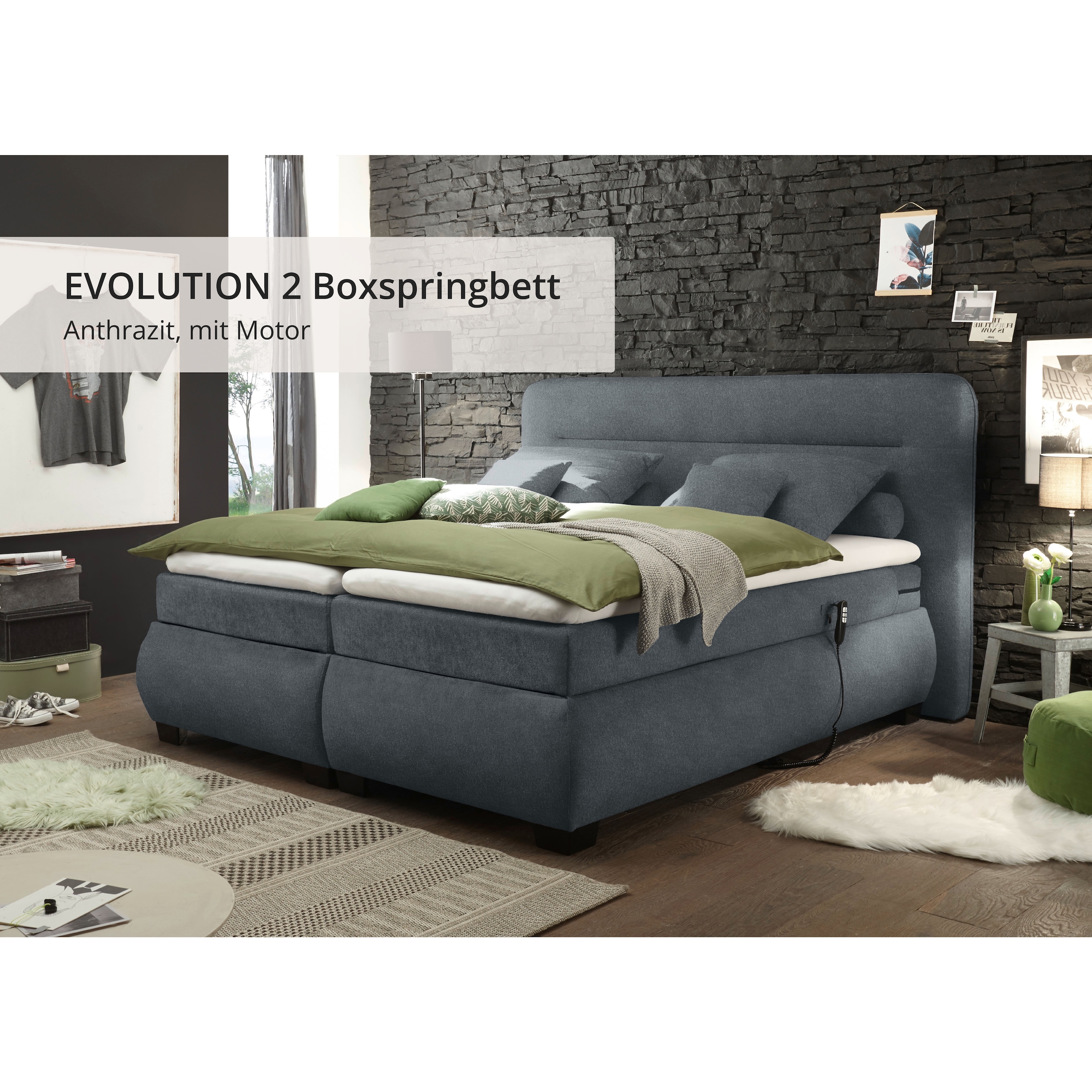 ED EXCITING DESIGN Boxspringbett »Evolution« inkl. Motor und Topper
