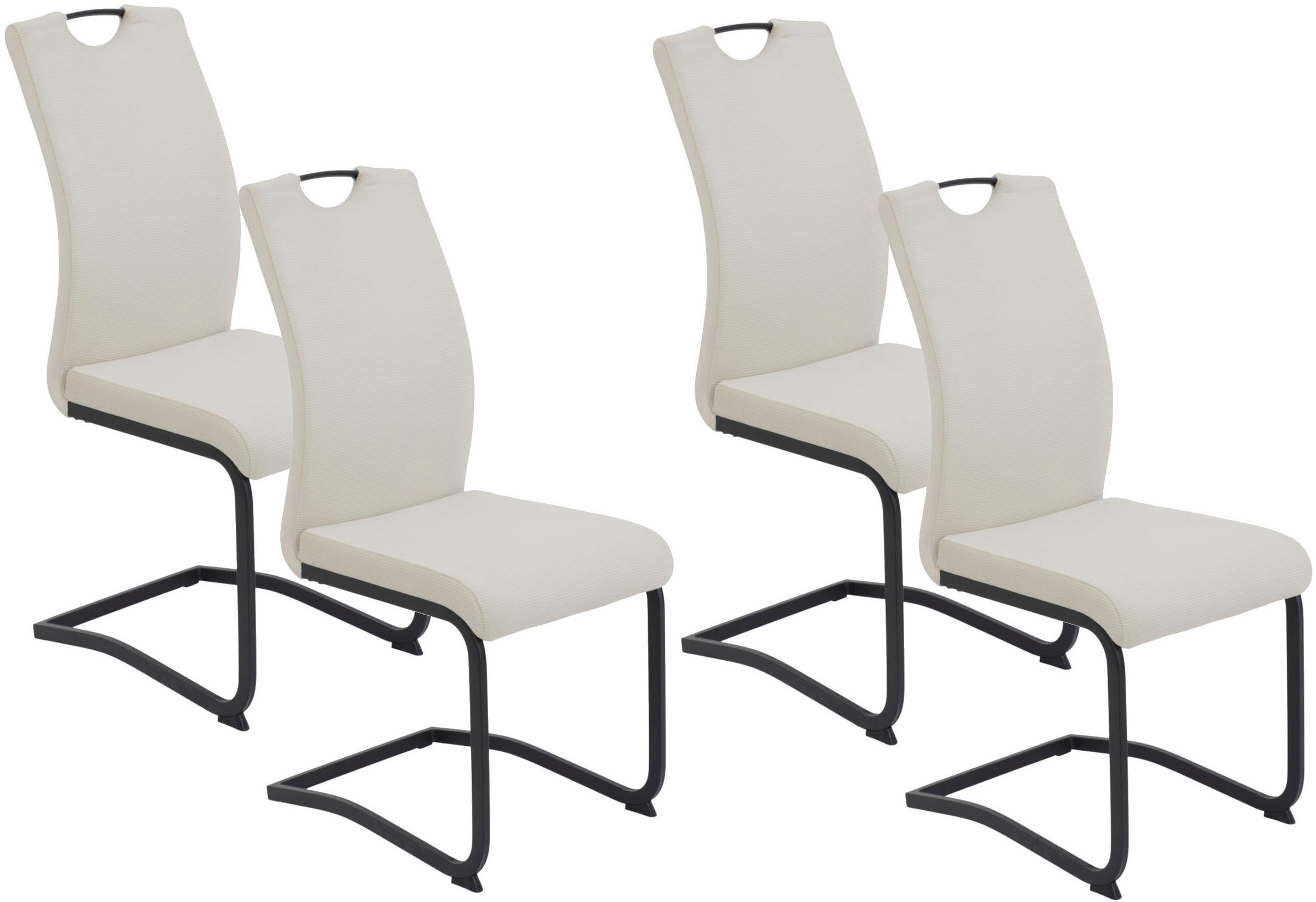HELA Freischwinger "RIGA II", (Set), 4 St., Samt-Cord, Freischwinger,Vierka günstig online kaufen