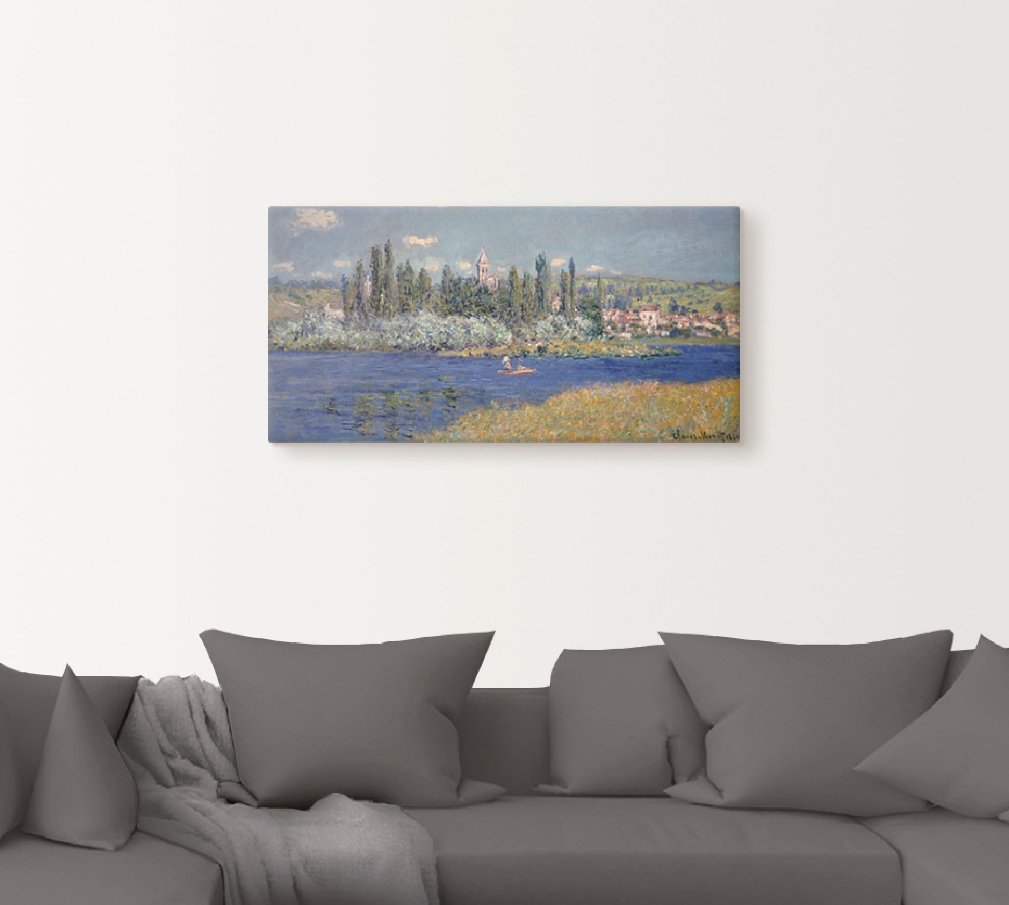 Artland Leinwandbild "Blick auf Vetheuil. 1880." Gewässer 1 Stk. tlg. auf K günstig online kaufen