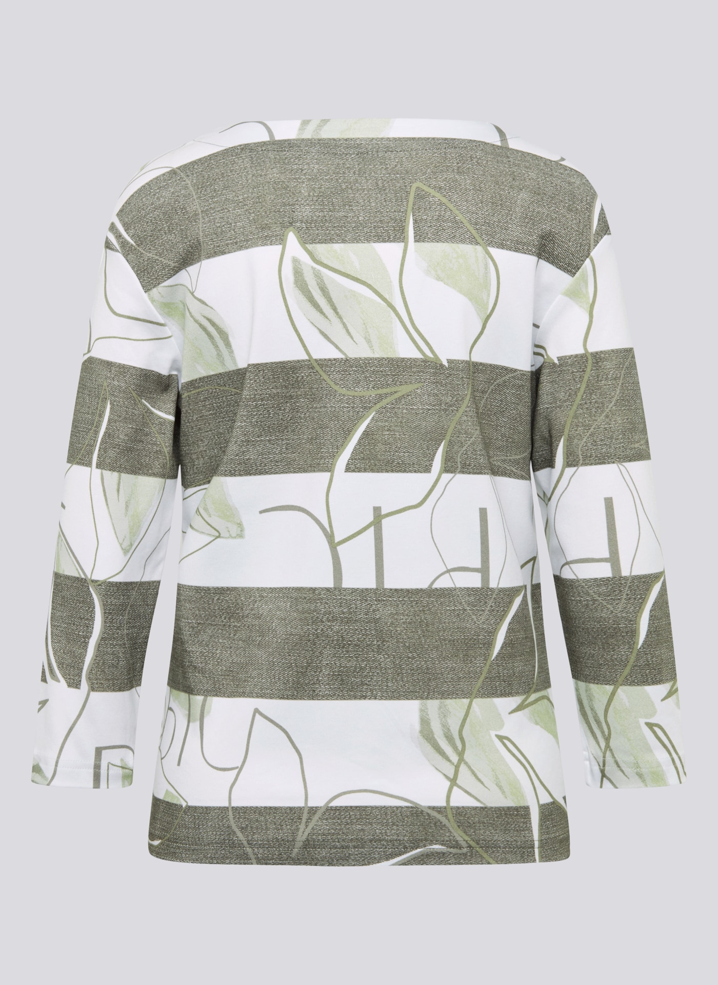 Rabe Print-Shirt »Rabe Stylisches Shirt mit Blockstreifen und Blatt-Print«