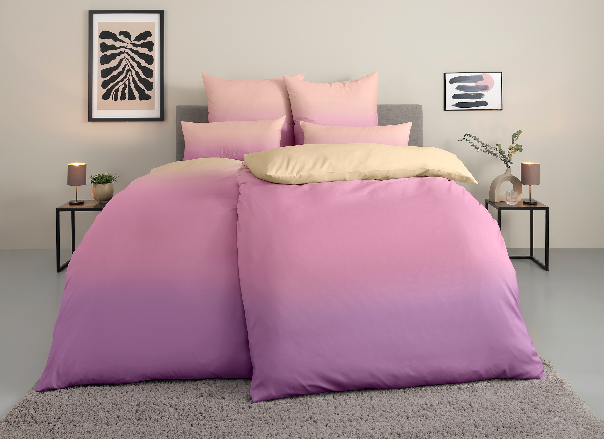 my home Bettwäsche »Jareth«, 100 % Polyester, sehr weich, allergikerfreundlich, mit Farbverlauf