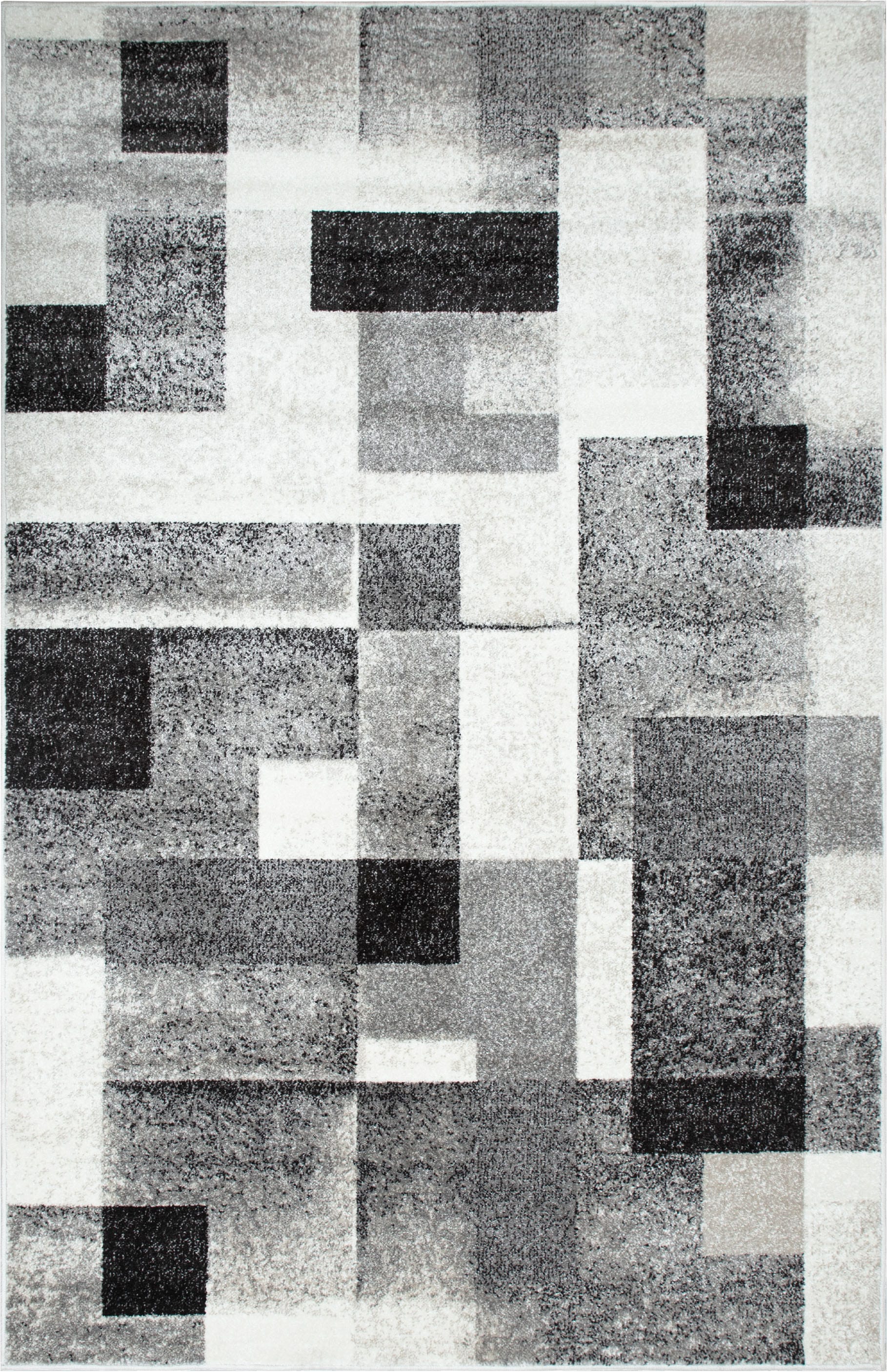 OTTO home Teppich »Corine« rechteckig 9 mm Höhe mit besonders weichem Flor, Kurzflor, modernes Karo-Design,