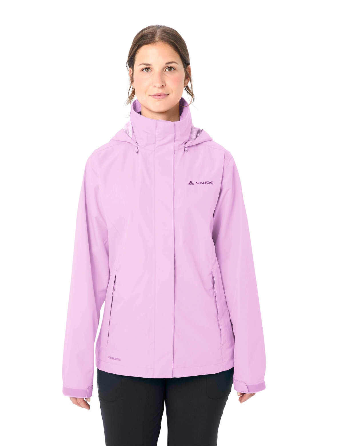 VAUDE Regenjacke "Womens Escape Light Jacket" mit Kapuze für Wandern und Trekking, atmungsaktives Material, wasserdicht