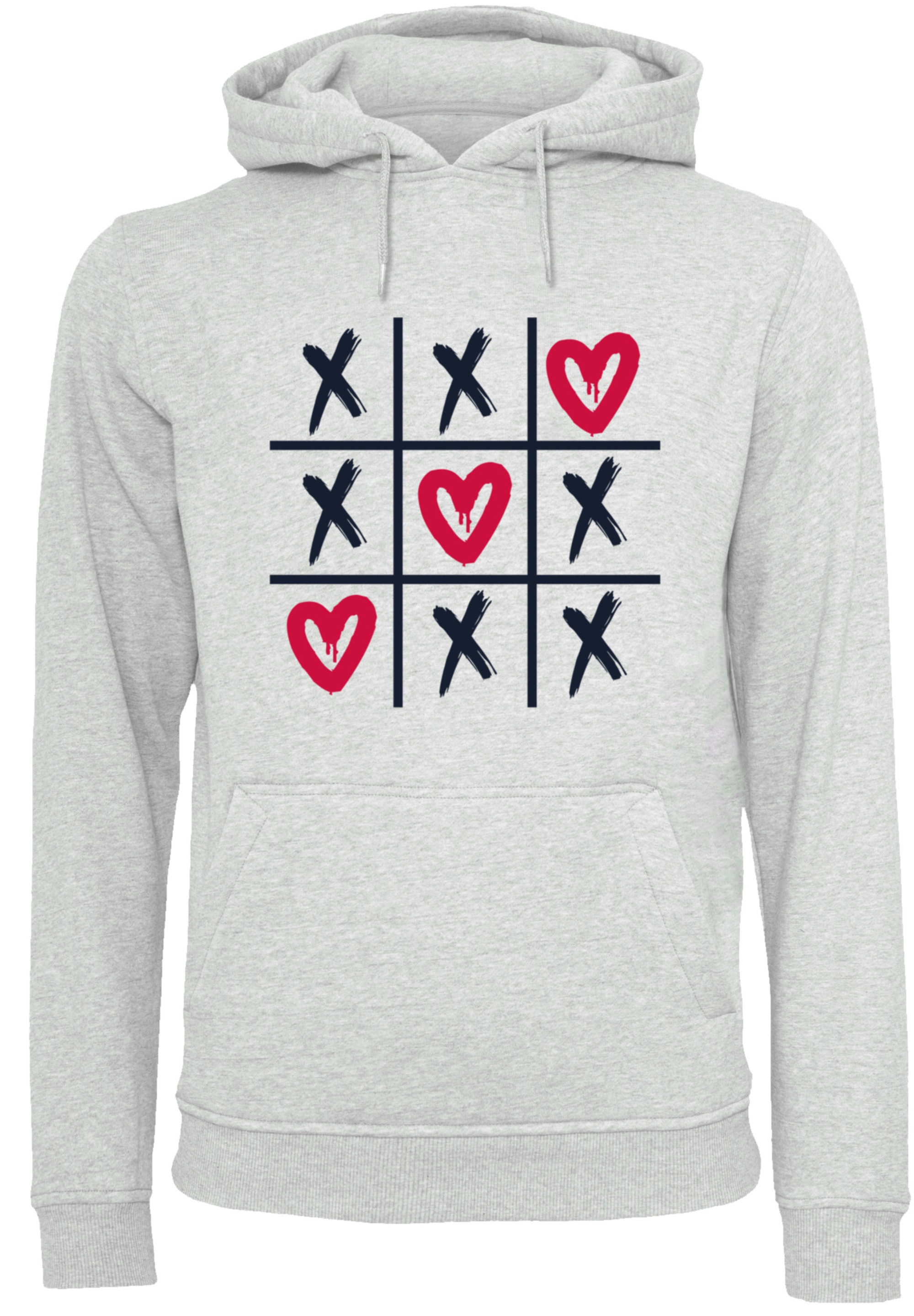 F4NT4STIC Kapuzenpullover »Valentinstag Herz Tic Tac Toe«, Premium Qualität