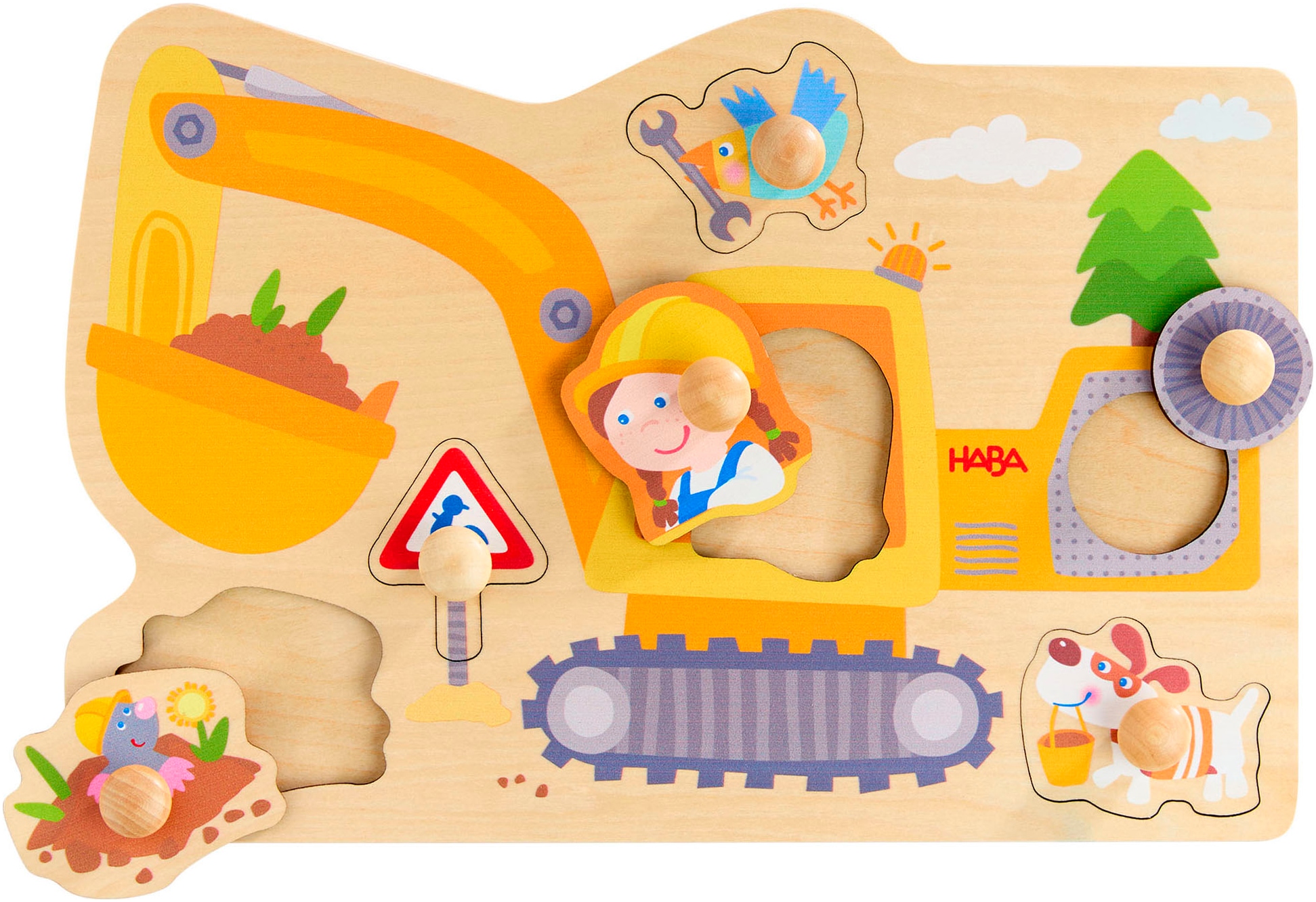 Haba Steckpuzzle »Bagger«, (6 tlg.)