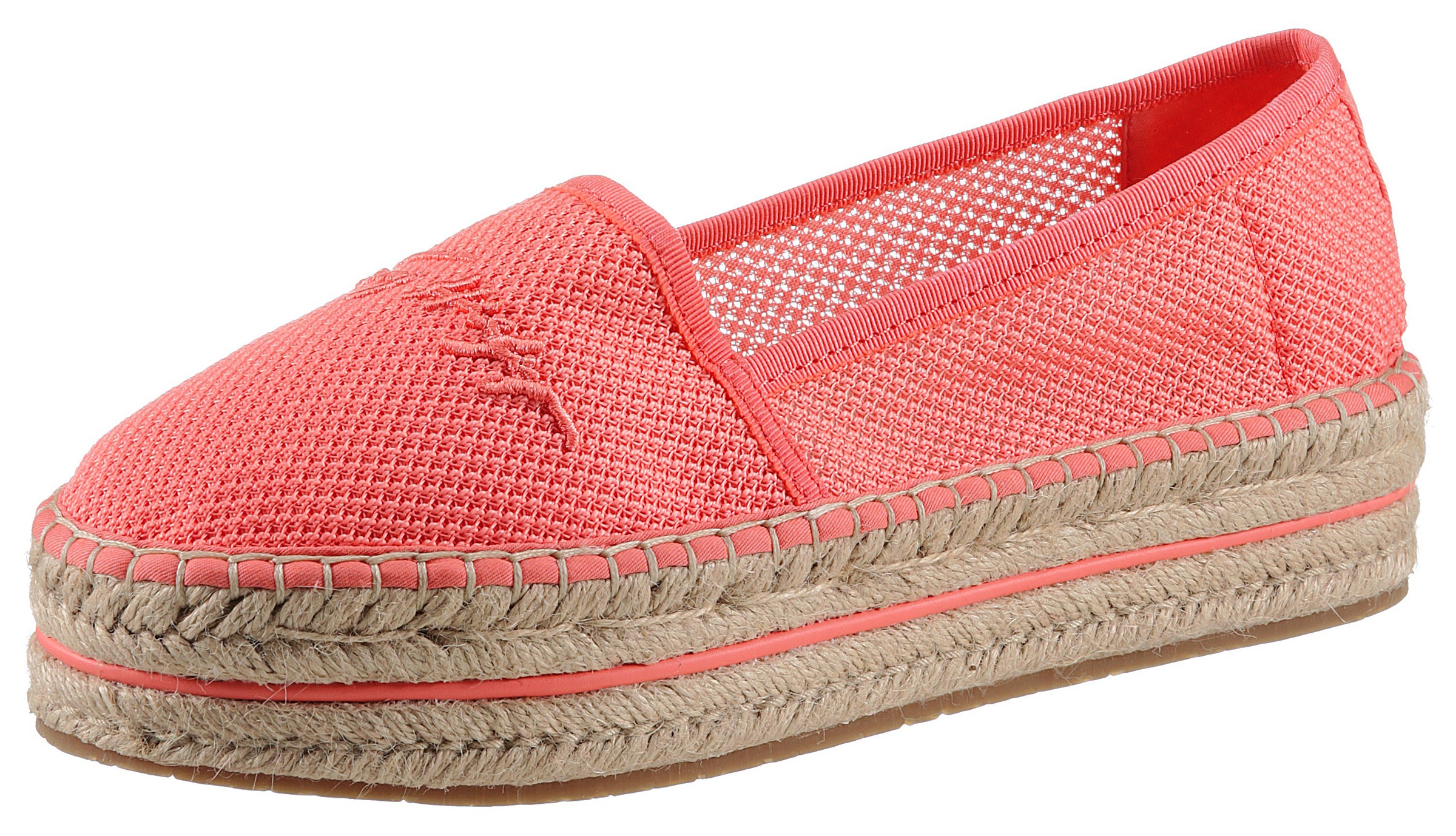 tommy hilfiger -  Espadrille "TH TEXTURED FLATFORM ESPADRILLE", mit Logostickerei