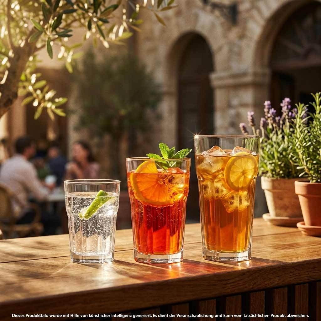Pasabahce Longdrinkglas »Longdrinkgläser Casablanca 355 ml 60er Set transparent« Spülmaschinengeeignet, Stapelbar