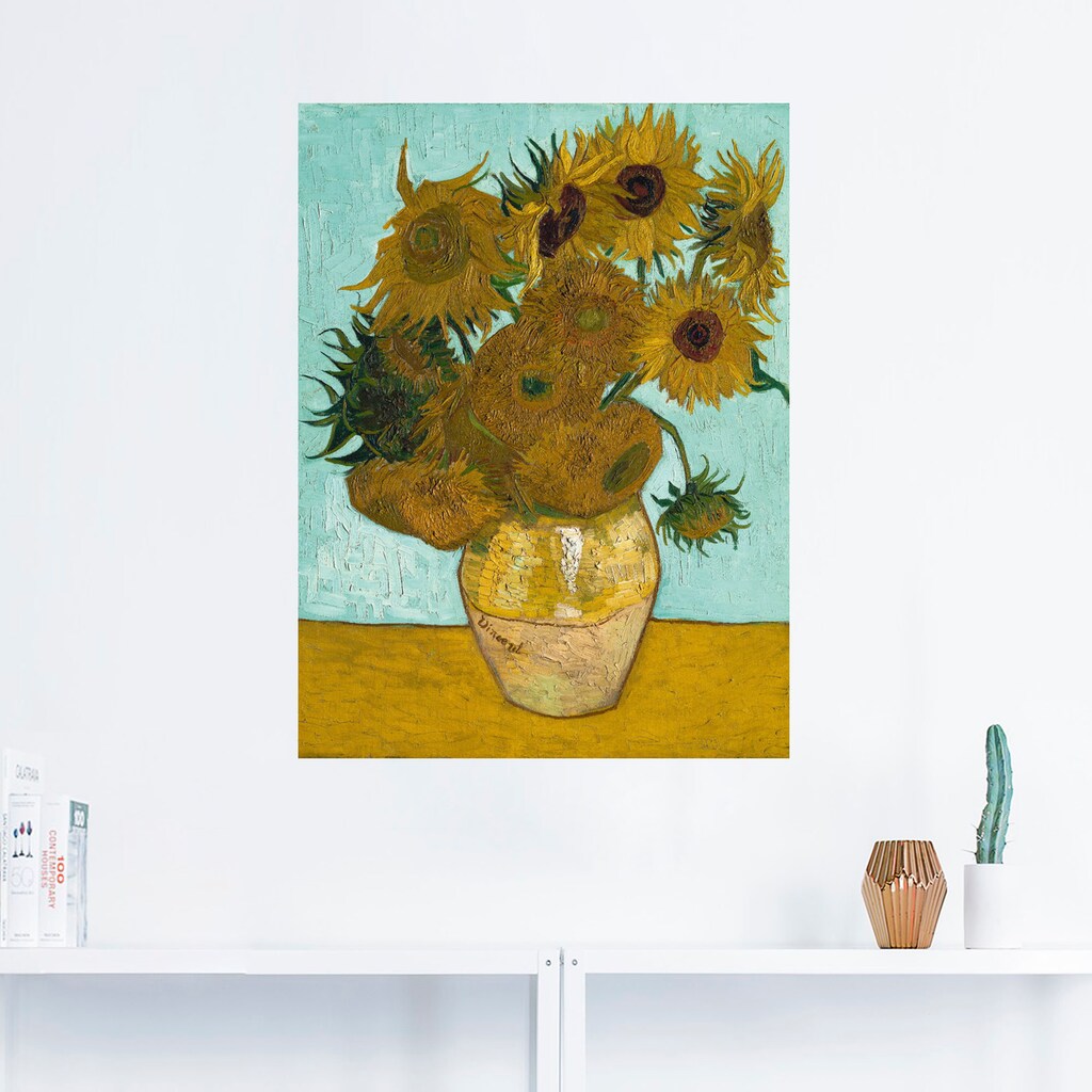 Artland Wandbild »Vase mit Sonnenblumen. 1888«, Blumen, (1 St.)