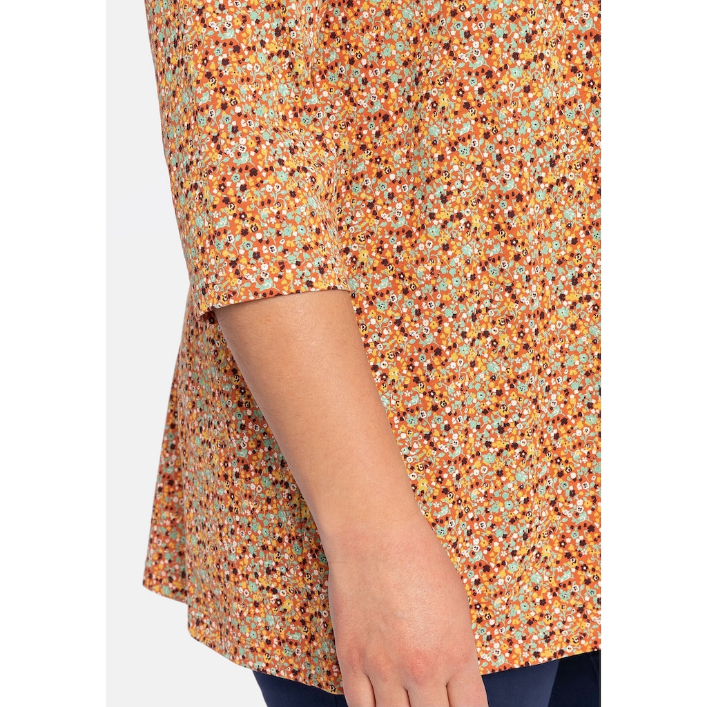 Damenmode Shirts & Sweatshirts Sheego 3/4-Arm-Shirt »Shirt«, mit Millefleurs-Blümchenprint kupfer