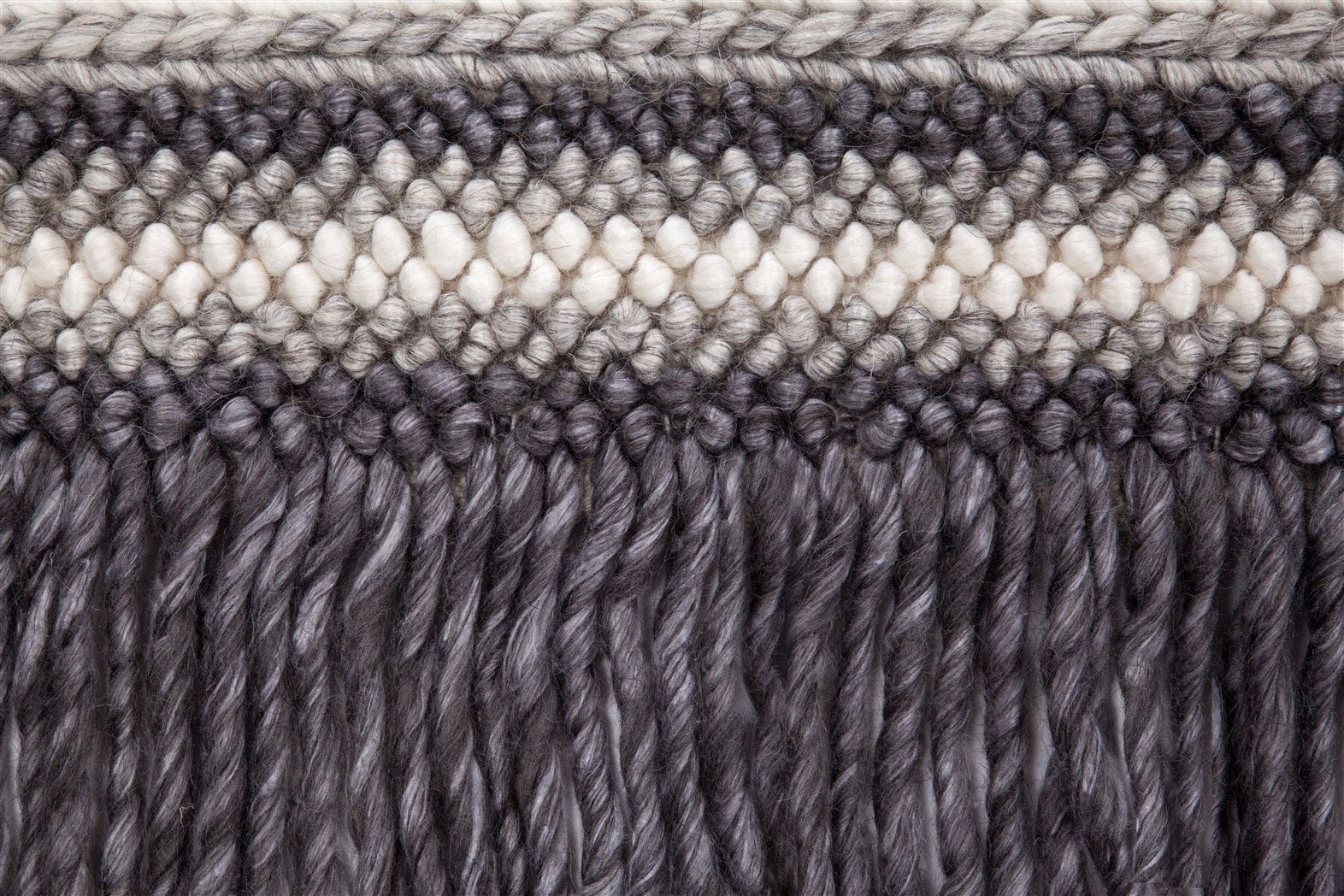 Teppich KAYOOM "Natura 310", beige (natur, anthrazit), B:120cm H:20mm L:170cm, Wolle, Teppiche, Teppich, Besonders hochwertige, handgearbeitete Qualität 3
