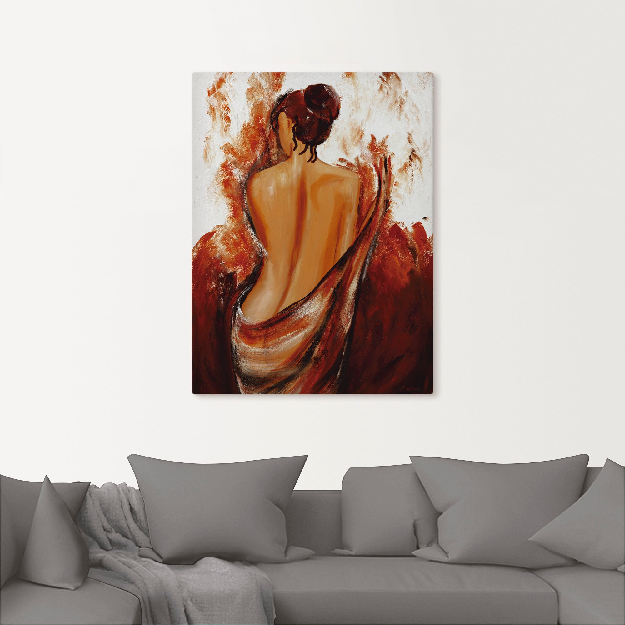 Artland Wandbild »Frau in rot«, Frau, (1 St.), als Leinwandbild, Poster, Wandaufkleber in verschied. Größen