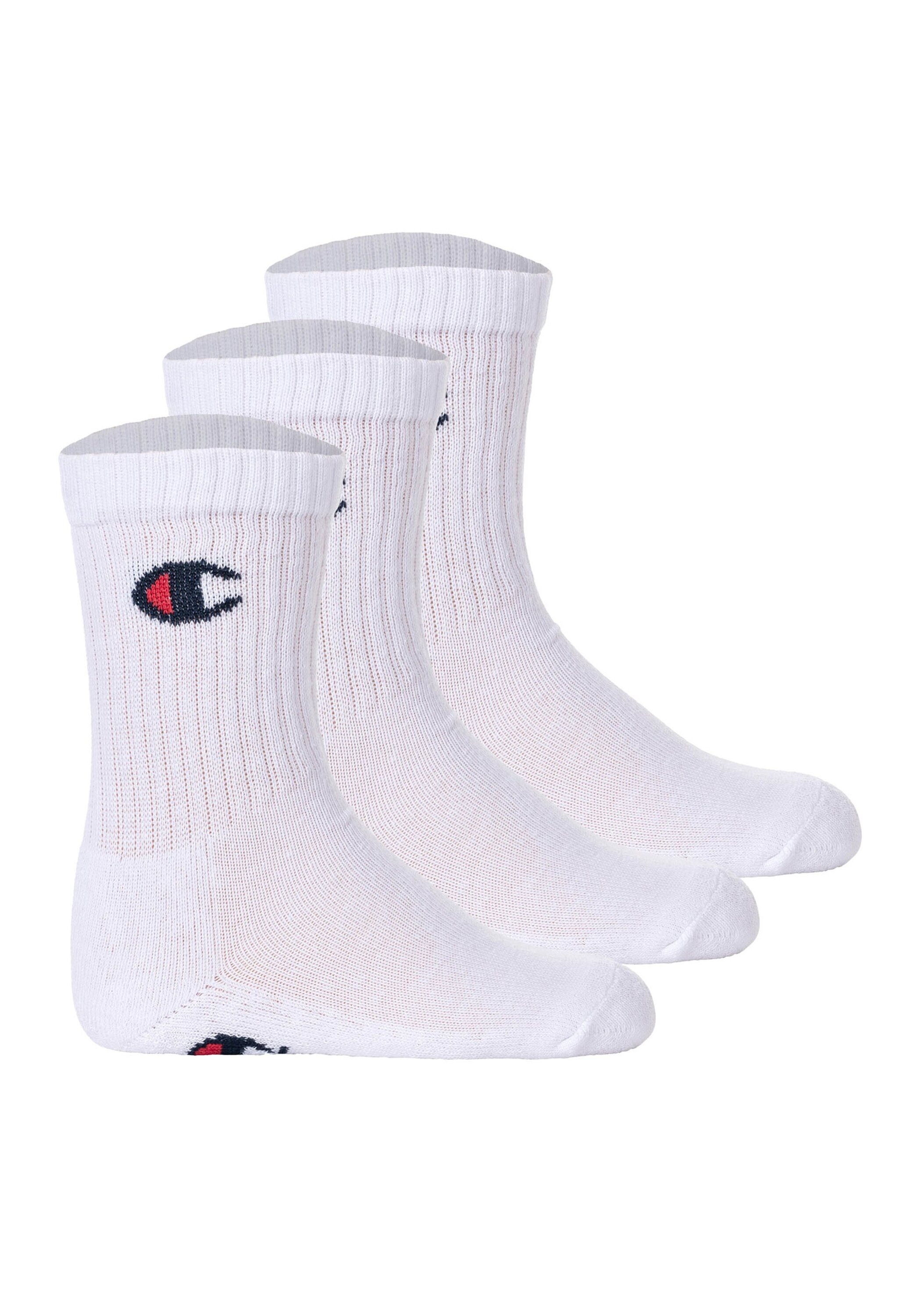 CHAMPION Mädchen Kurzsocken "Socken 3er Pack", Gr. 31, weiß, Obermaterial: 71% Baumwolle CO. 27% Polyamid PA. 2% Elasthan EL., Socken