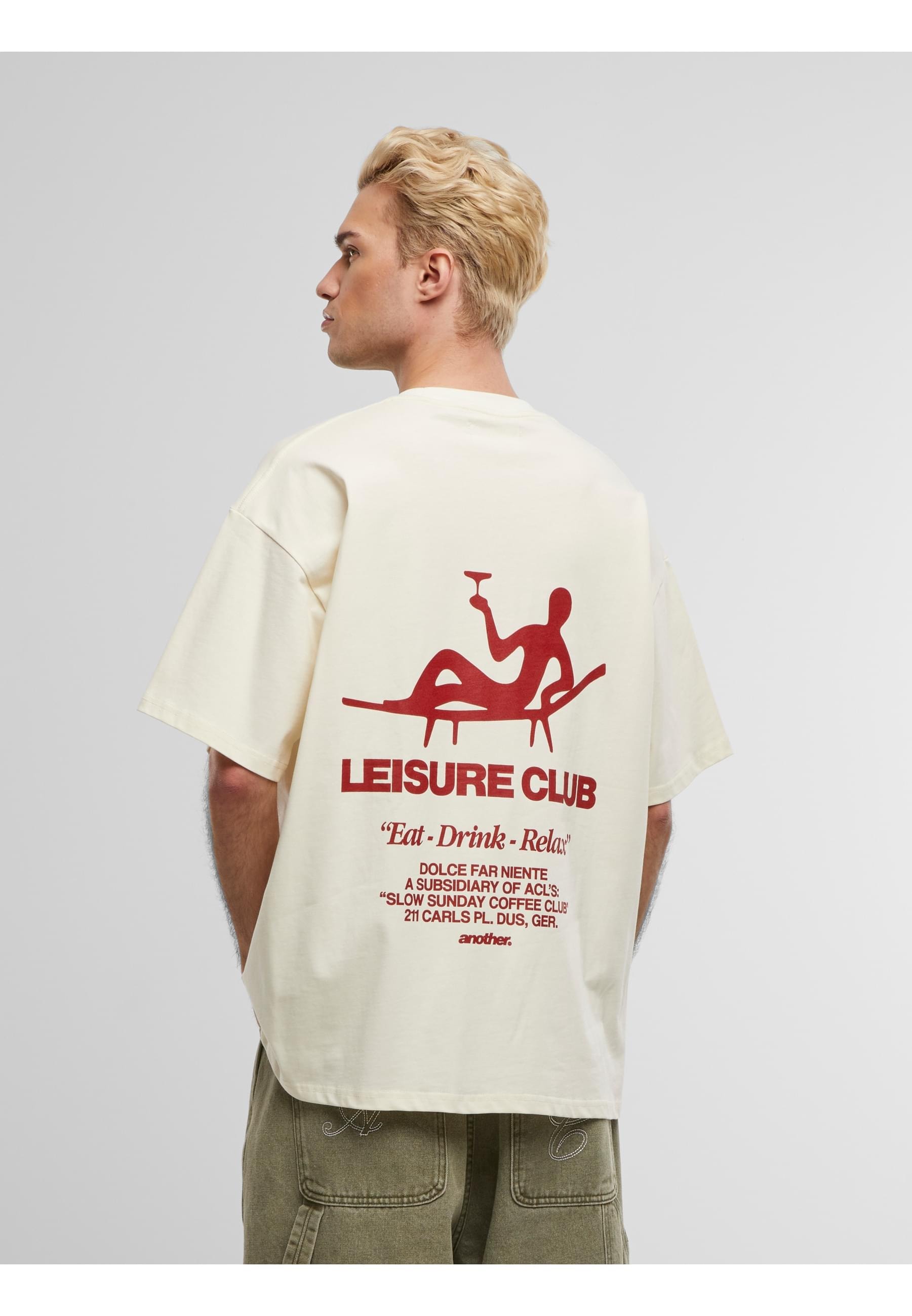 Another Cotton Lab T-Shirt »Another Cotton Lab Leisure Club Oversized Tshirt«, (1 tlg.)