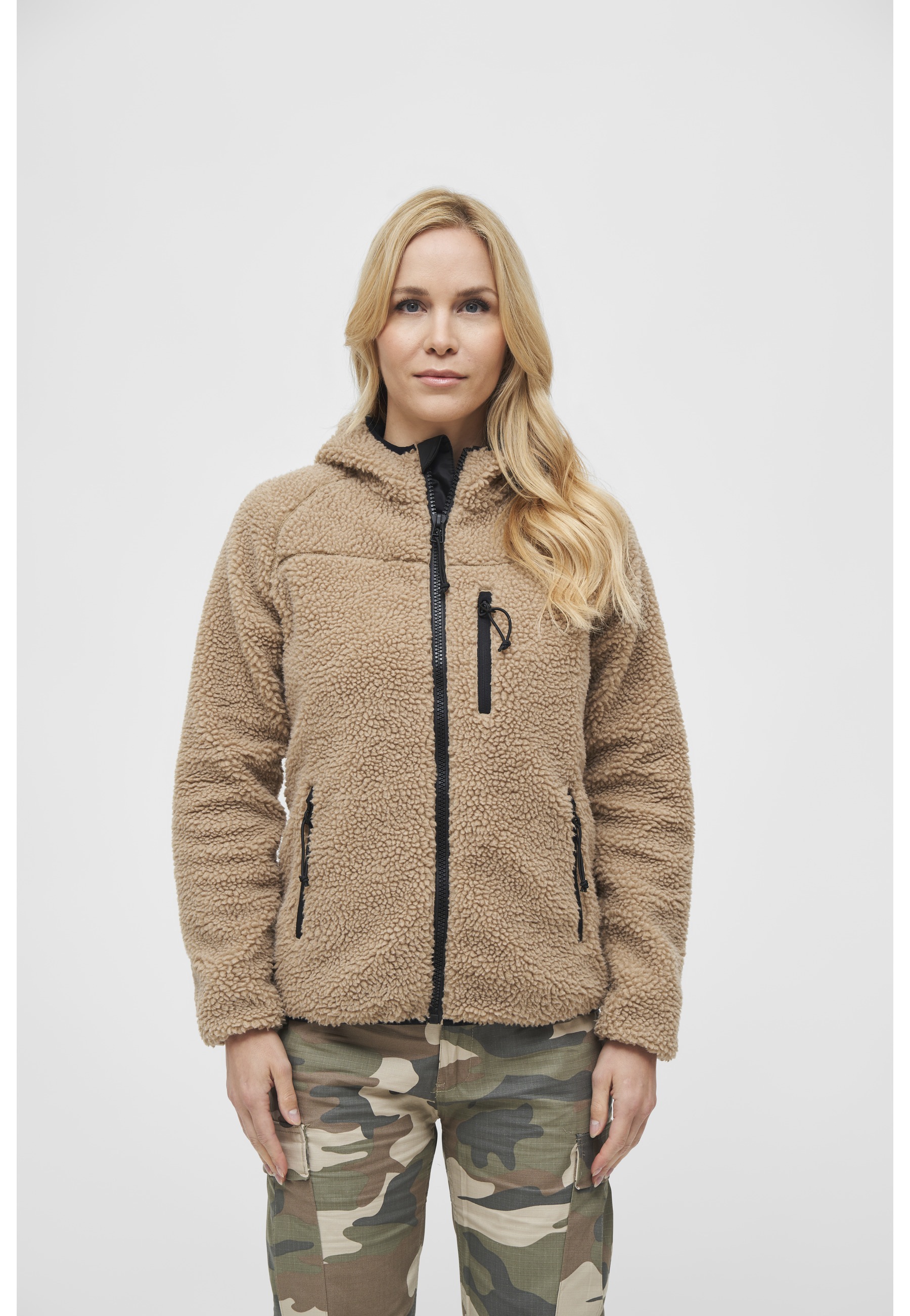 Brandit Allwetterjacke »Brandit Damen Ladies Teddyfleecejacket« 1 Stk. tlg. mit Kapuze