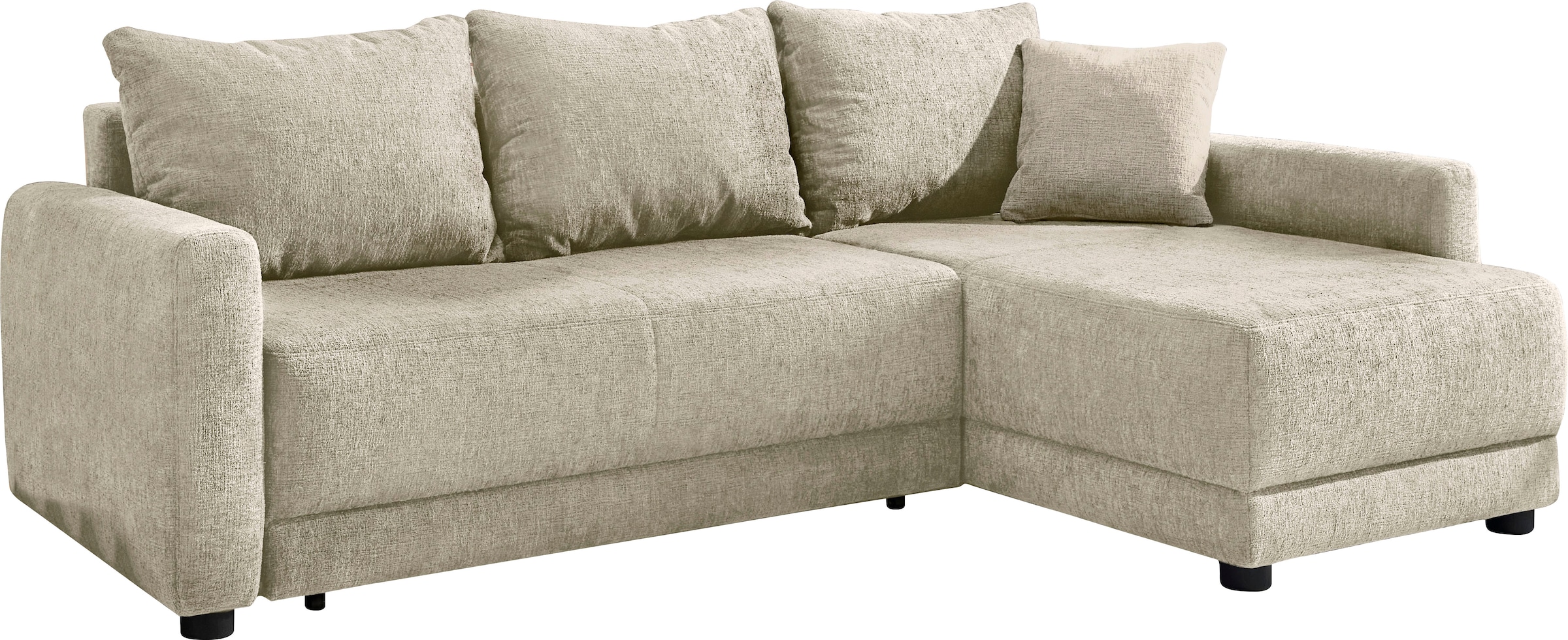 Jockenhöfer Gruppe Ecksofa »Venezia, inklusive Bettfunktion und Bettkasten« Ottomane links oder rechts montierbar, inkl. Rücken- und Zierkissen