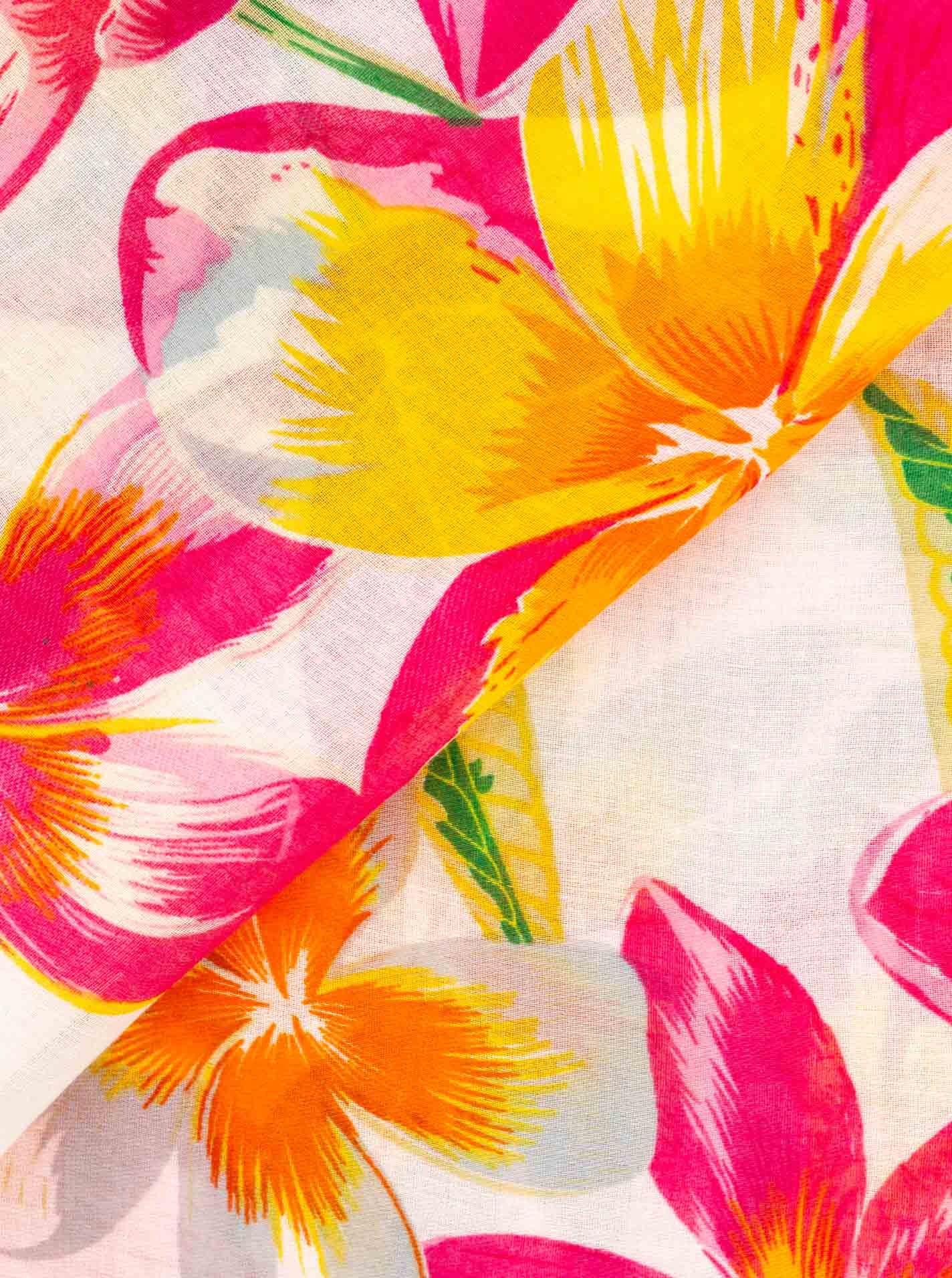 Zwillingsherz Schal ""Floral"" Blumenmuster, leichter Stoff günstig online kaufen