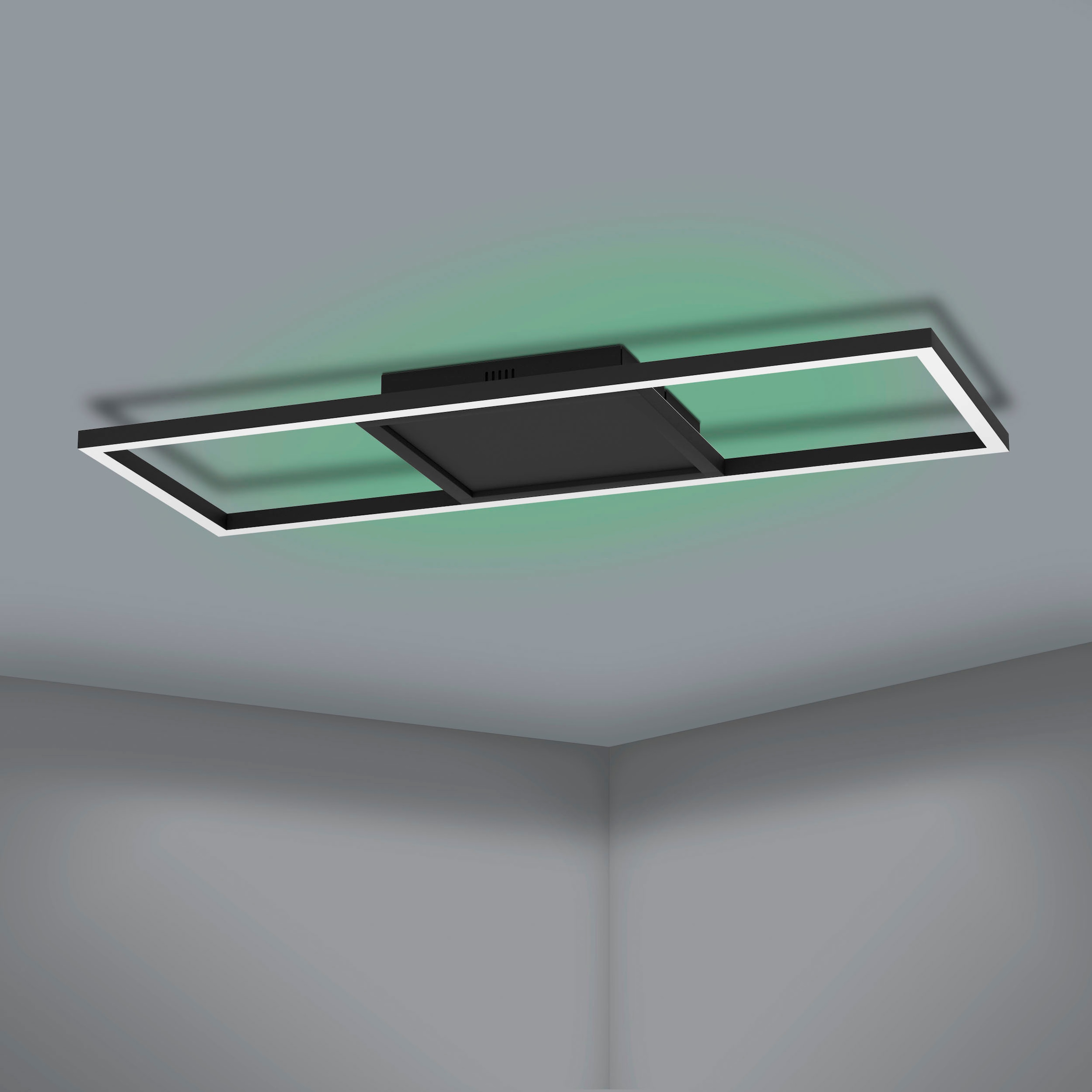 EGLO LED-Deckenleuchte »CALAGRANO-Z« in schwarz aus Alu, Stahl / inkl. LED  fest integriert - 21 Watt, Gr. ca. 64 x 24 cm | BAUR | Deckenlampen