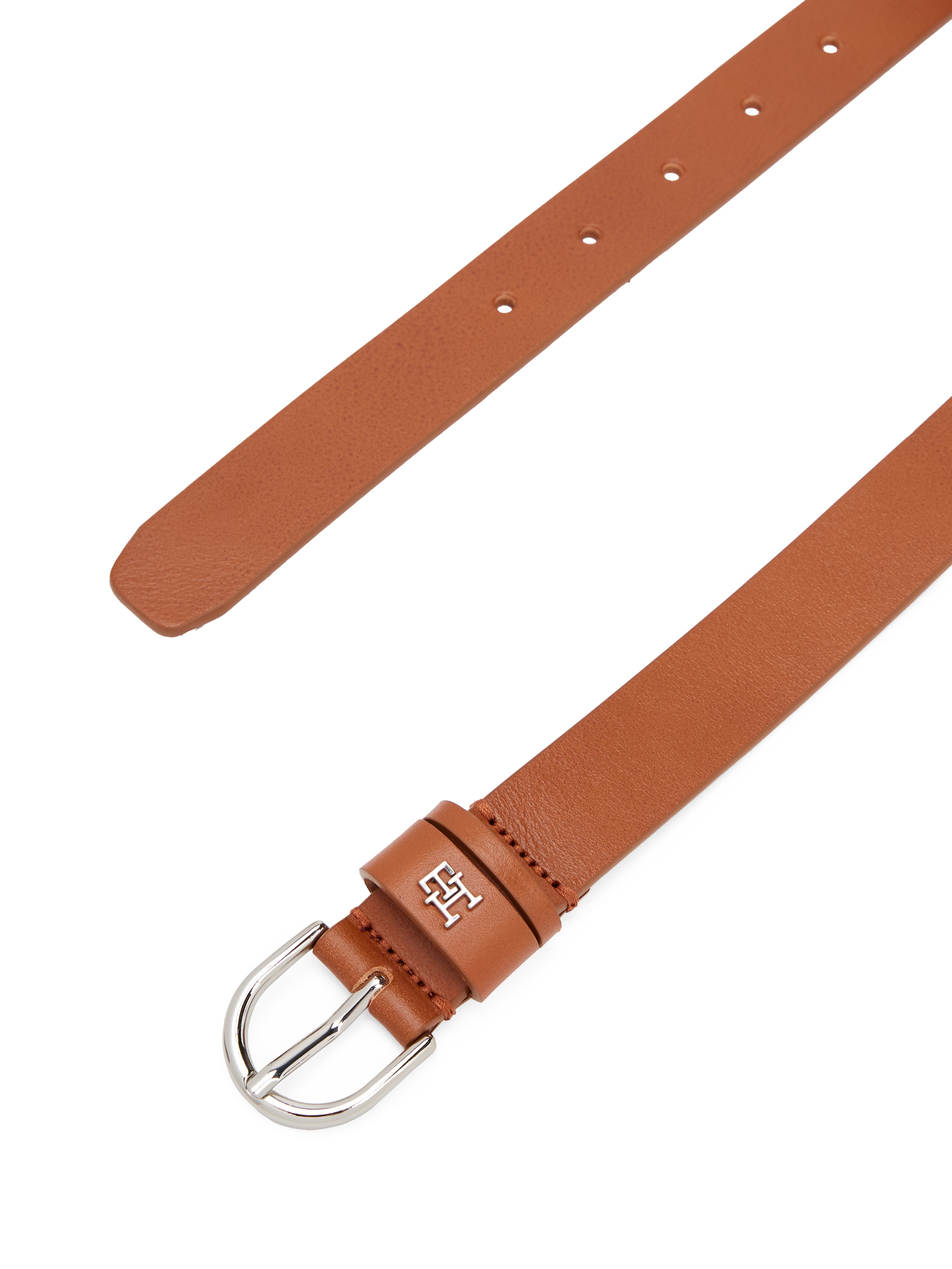 Tommy Hilfiger Ledergürtel »ESSENTIAL EFFORTLESS 2.5 SV«, Einfachdornschließe, Metallemblem