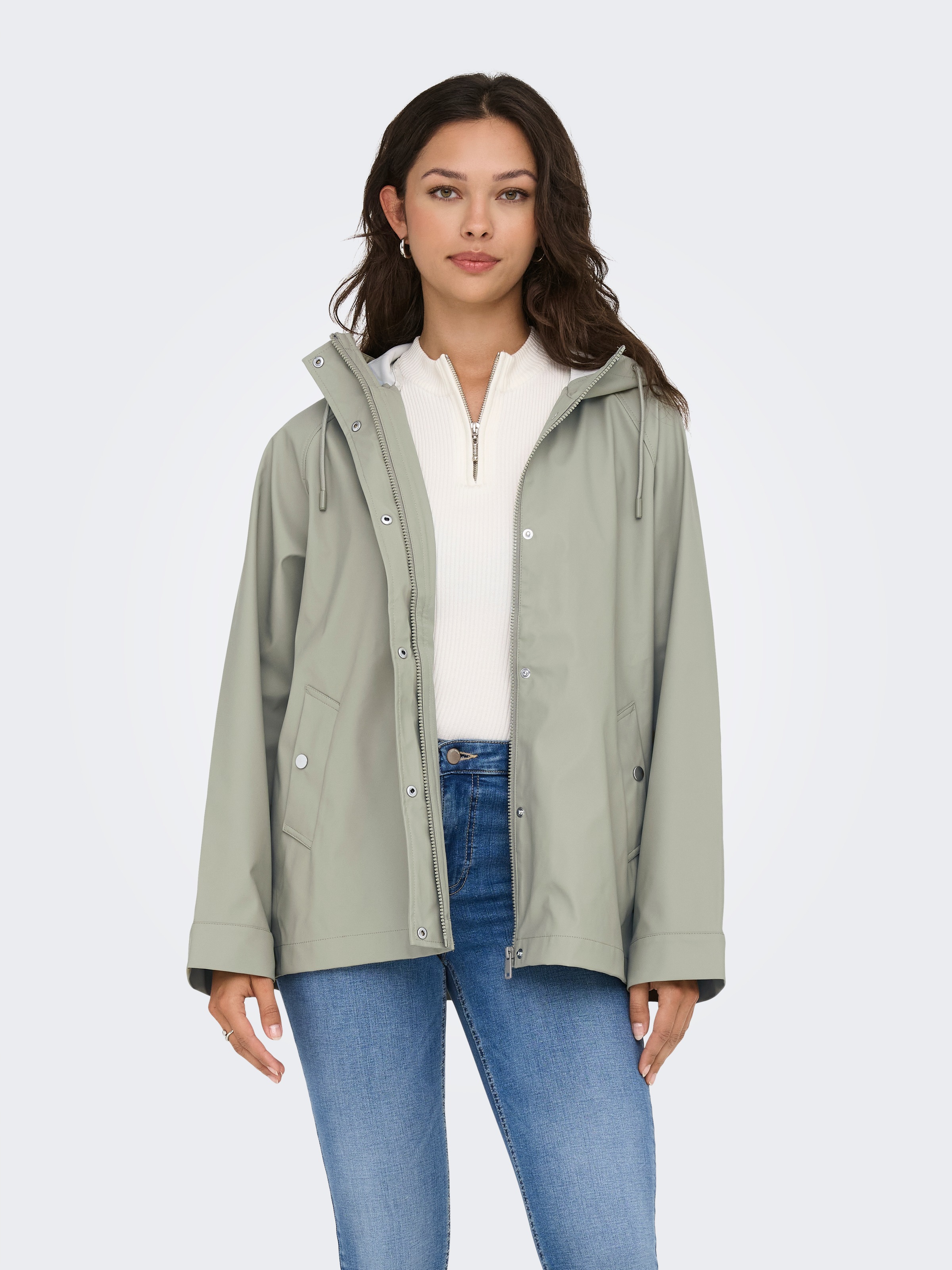 ONLY Allwetterjacke "ONLELISA SHORT RAINCOAT OTW", mit Kapuze günstig online kaufen