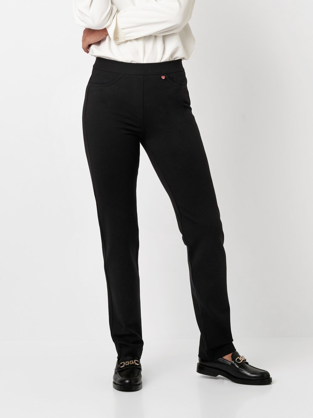 Relaxed Stretch-Hose "Alice Slim" aus weichem Jersey