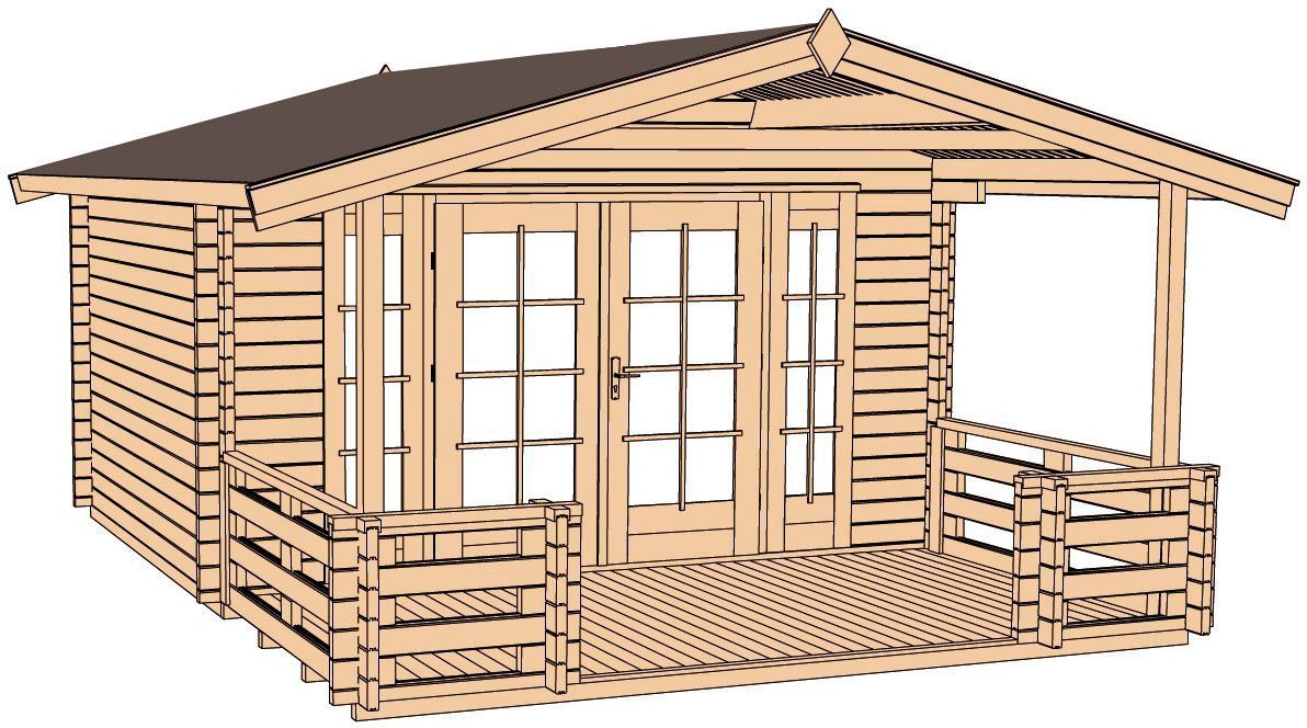 weka Gartenhaus "Weekendhaus 137 B Gr.2, 45 mm"