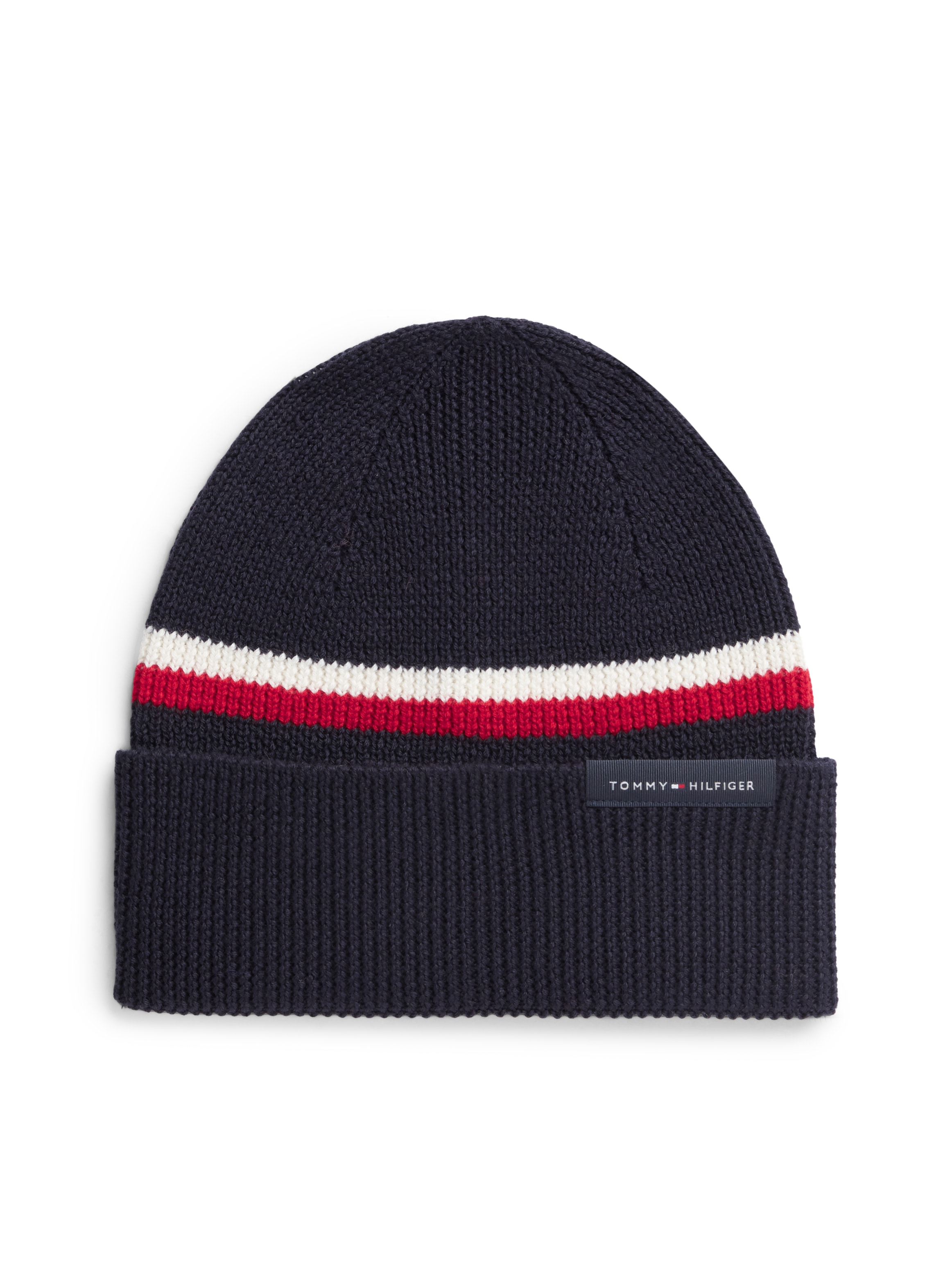 Tommy Hilfiger Beanie »TH RWB« aus Wollmix mit Global-Streifen