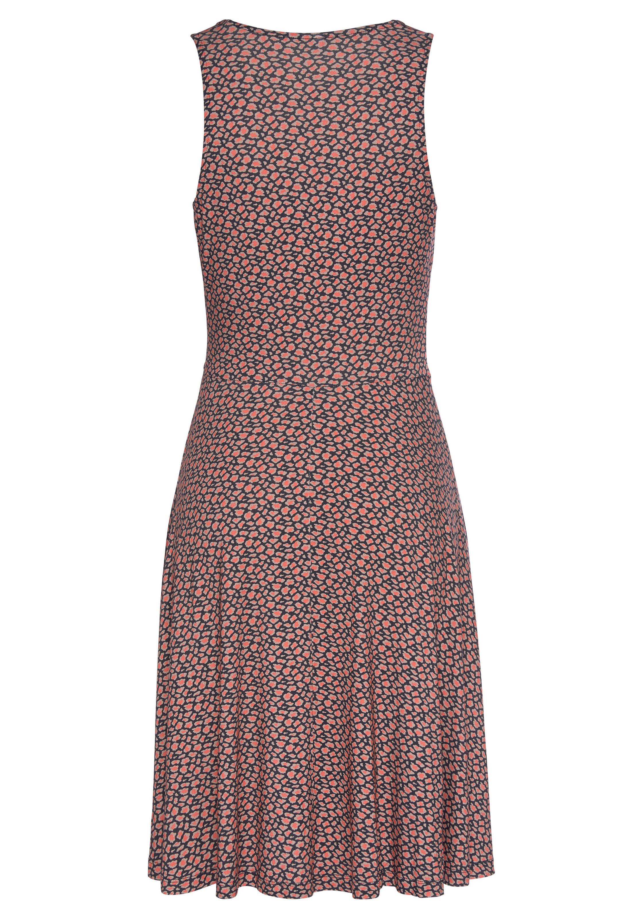 Jerseykleid VIVANCE, Damen, Gr. 44, N-Gr, bunt (bedruckt), Jersey, Obermaterial: 95% Viskose, 5% Elasthan, bedruckt, figurumspielend kniefrei, V-Ausschnitt, Kleider Jerseykleid, mit Alloverdruck in Wickeloptik, Sommerkleid, Strandkleid, casual-chic 3