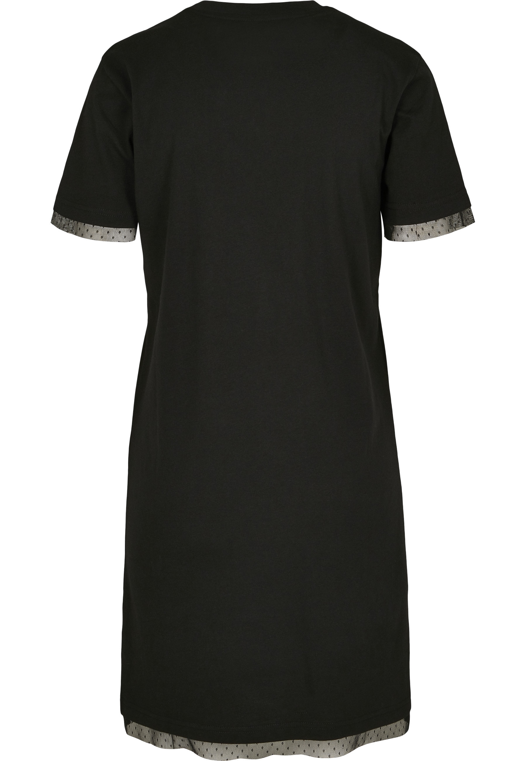 URBAN CLASSICS Shirtkleid »Urban Classics Damen Ladies Boxy Lace Hem Tee Dress« 1 Stk. tlg.