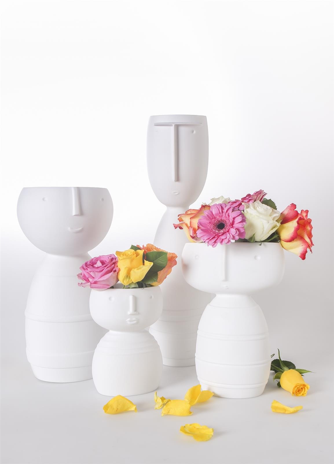 Goebel Dekovase »Vase "Caro" Studio 8 Vultus 22 cm weiß« Abwischbar