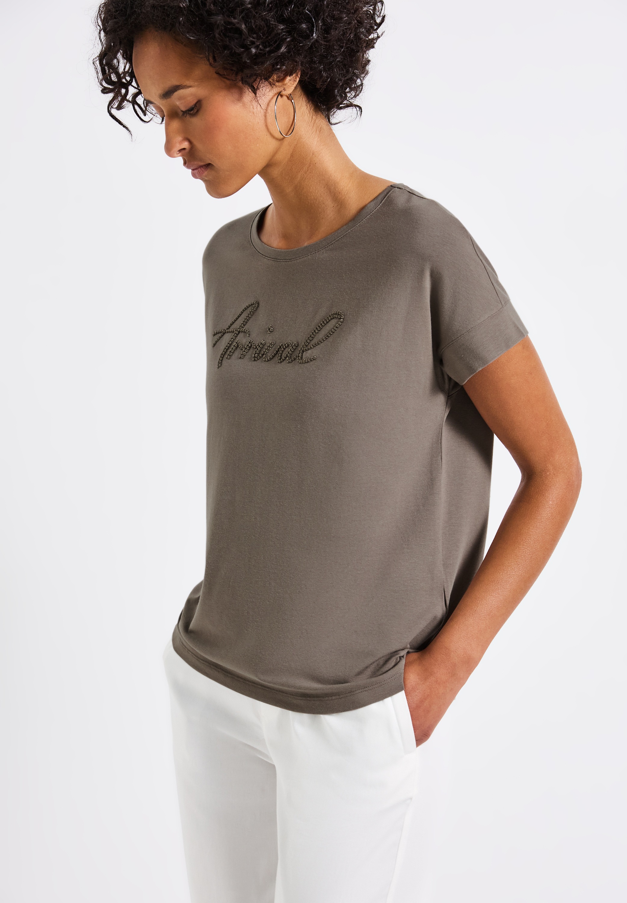 STREET ONE T-Shirt aus softem Materialmix günstig online kaufen