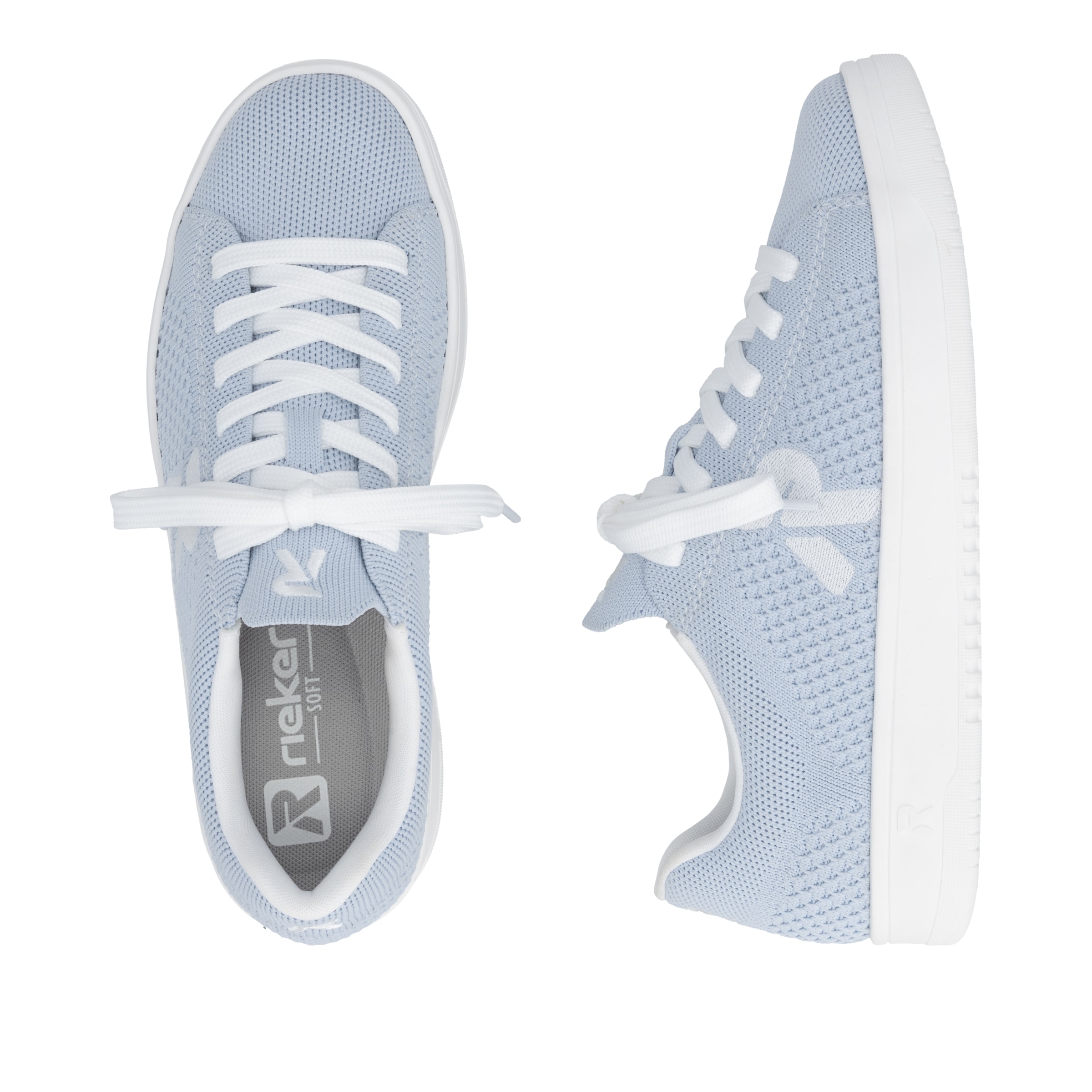 RIEKER Sport Plateausneaker Slip-on Sneaker, Halbschuh, Freizeitsneaker mit aufgesetzter Schnürung