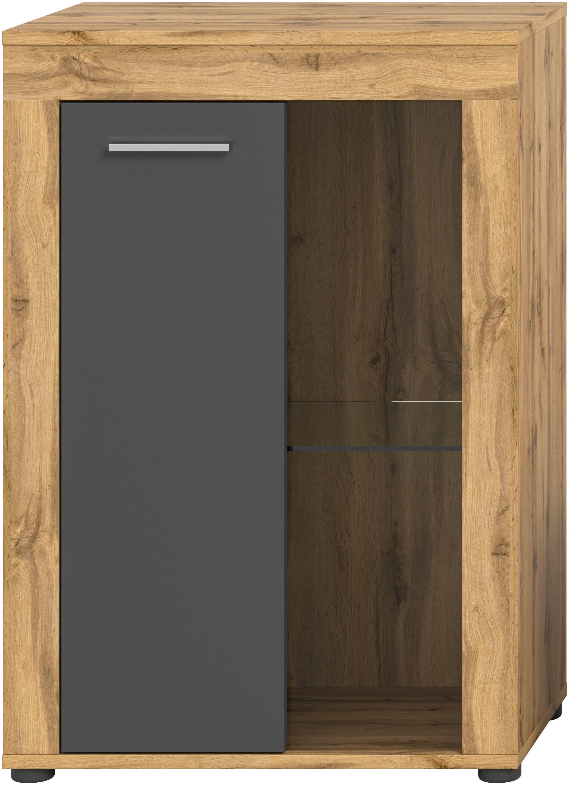 INOSIGN Vitrine »Aosta, Breite 60 cm, stehend oder hängend, in verschiedenen Farben«, Türanschlag wechselbar, 1 Glaseinlegeboden, Hängeeitrine, Standvitrine