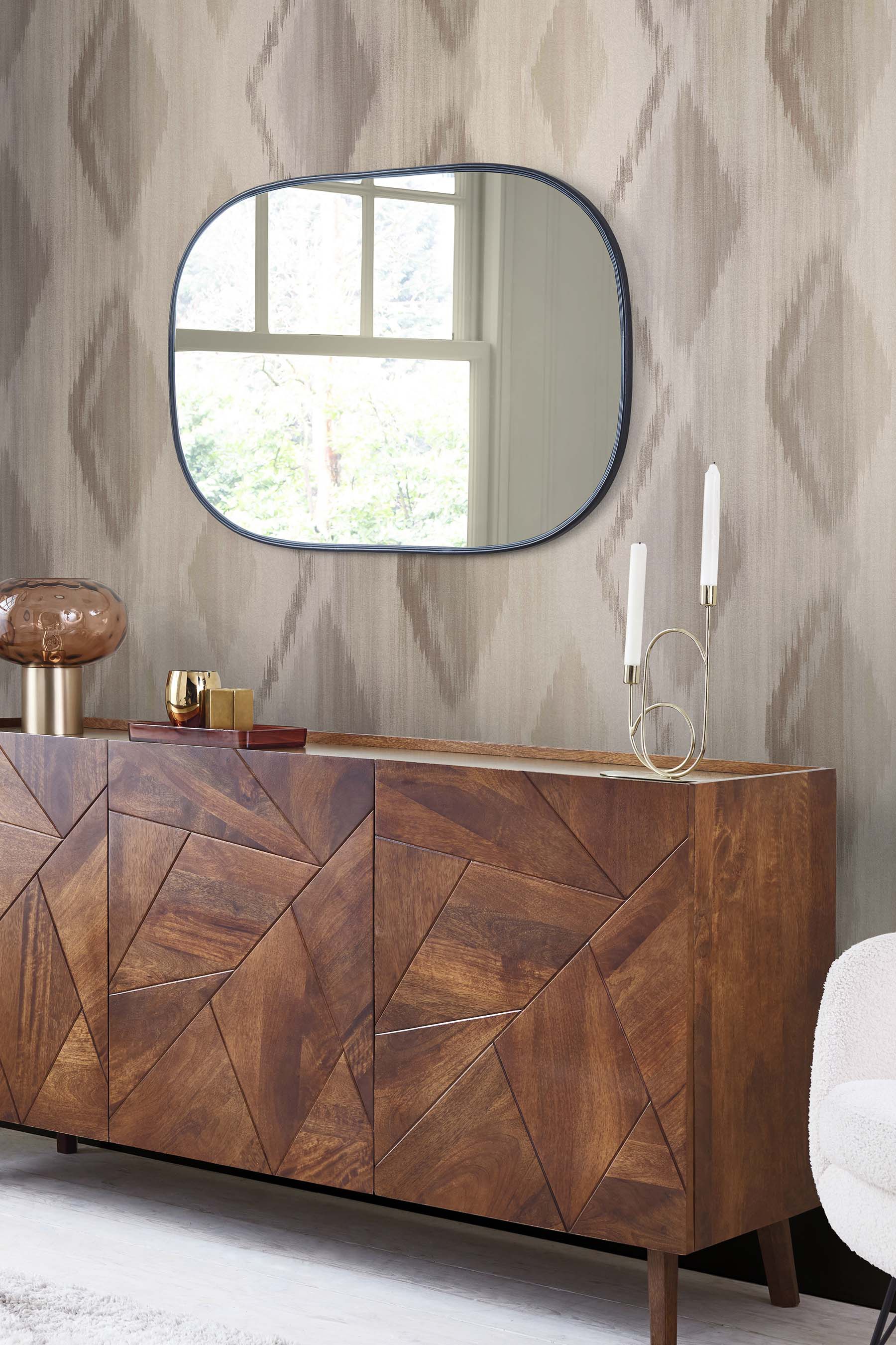 Next Vliestapete »ABSTRACT IKAT Vliestapete 10mx52cm« 3D-Optik glatt Abstract ikat orange 10mx52cm