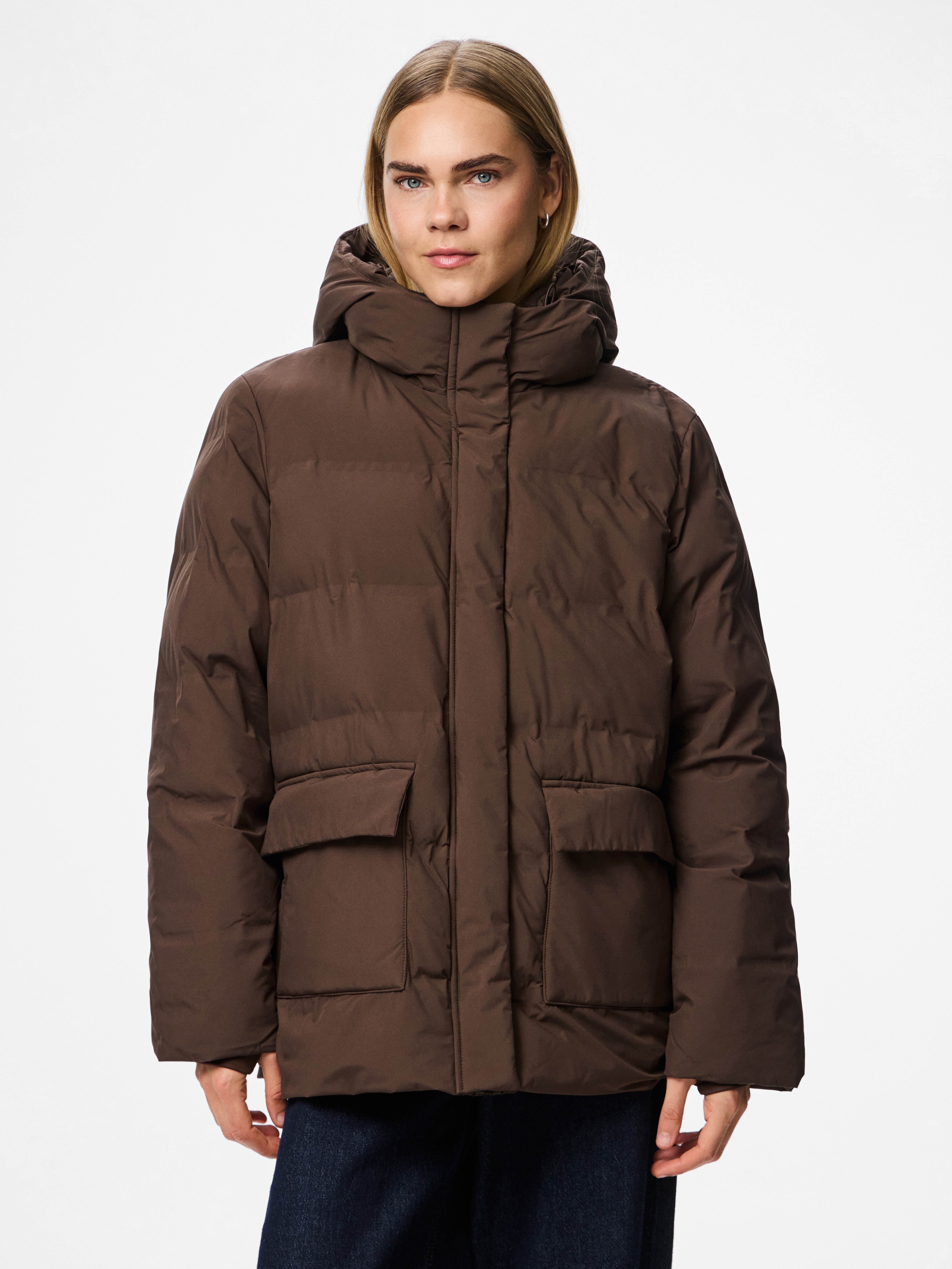 pieces Steppjacke "PCNORMA PUFFER JACKET NOOS BC" mit Kapuze Kunstfaser, regular fit