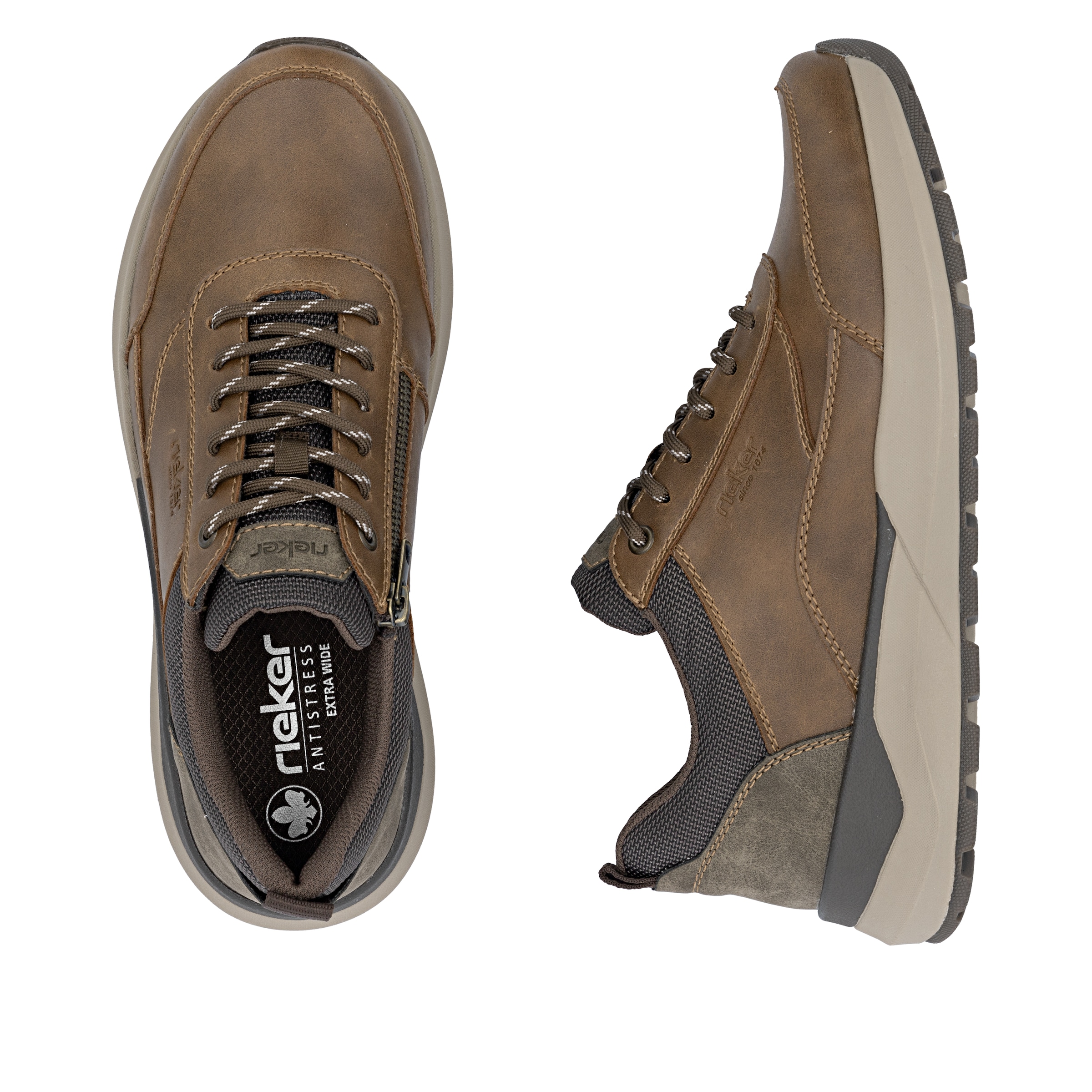 Rieker Sneaker, Schnürschuh, Halbschuh, Freizeitschuh mit herausnehmbarer Soft-Einlage