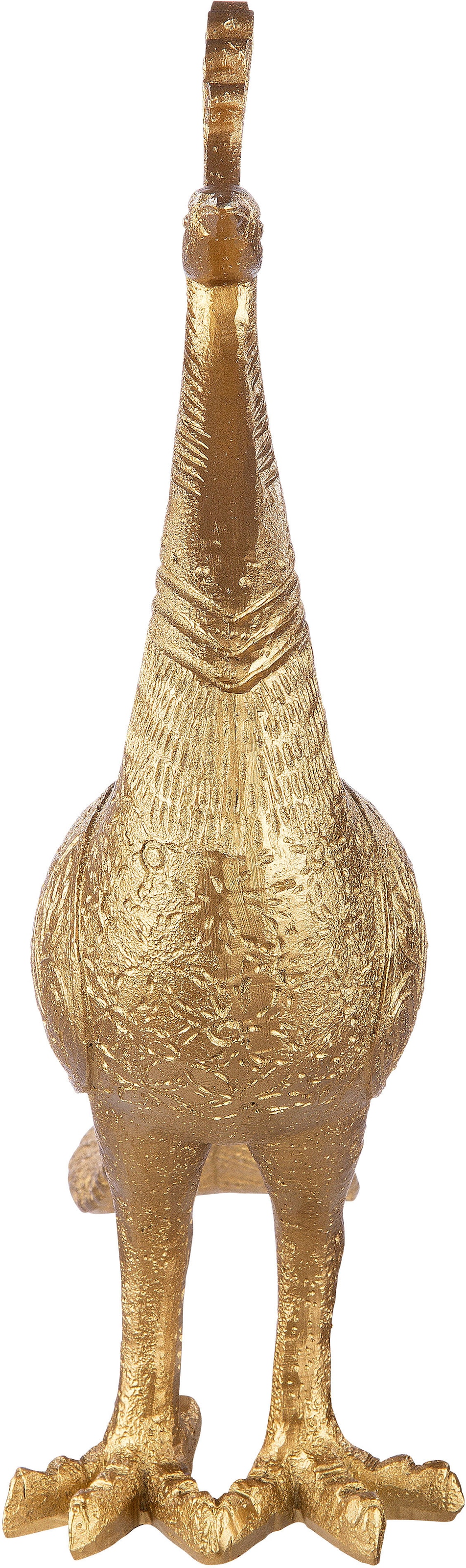 Casablanca by Gilde Dekofigur »Tierfigur Pfau, gold«, Dekoobjekt, Höhe 37 cm, Wohnzimmer