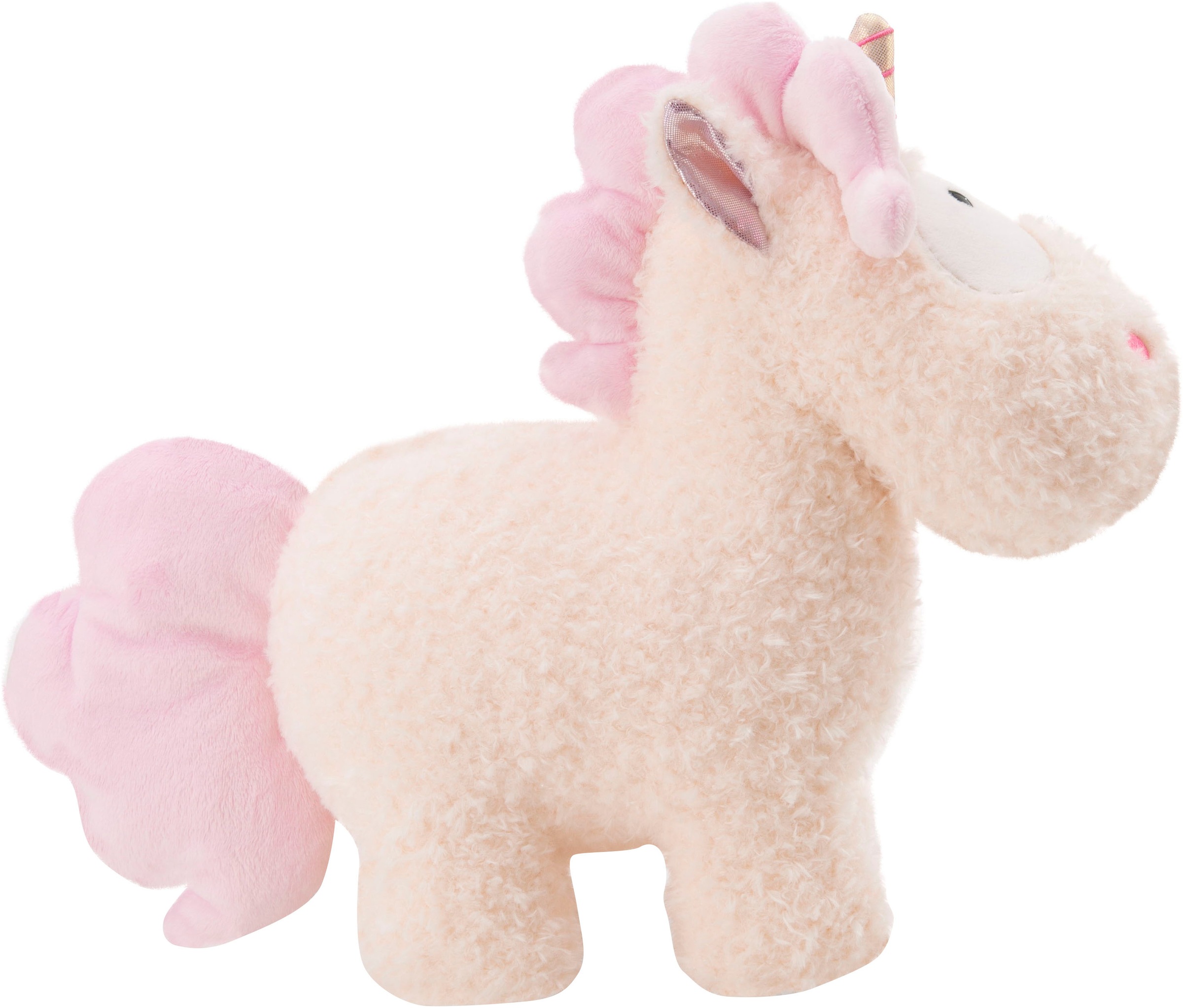Nici Kuscheltier »Theodor & Friends, Einhorn Creamy Pink stehend 45cm GREEN«