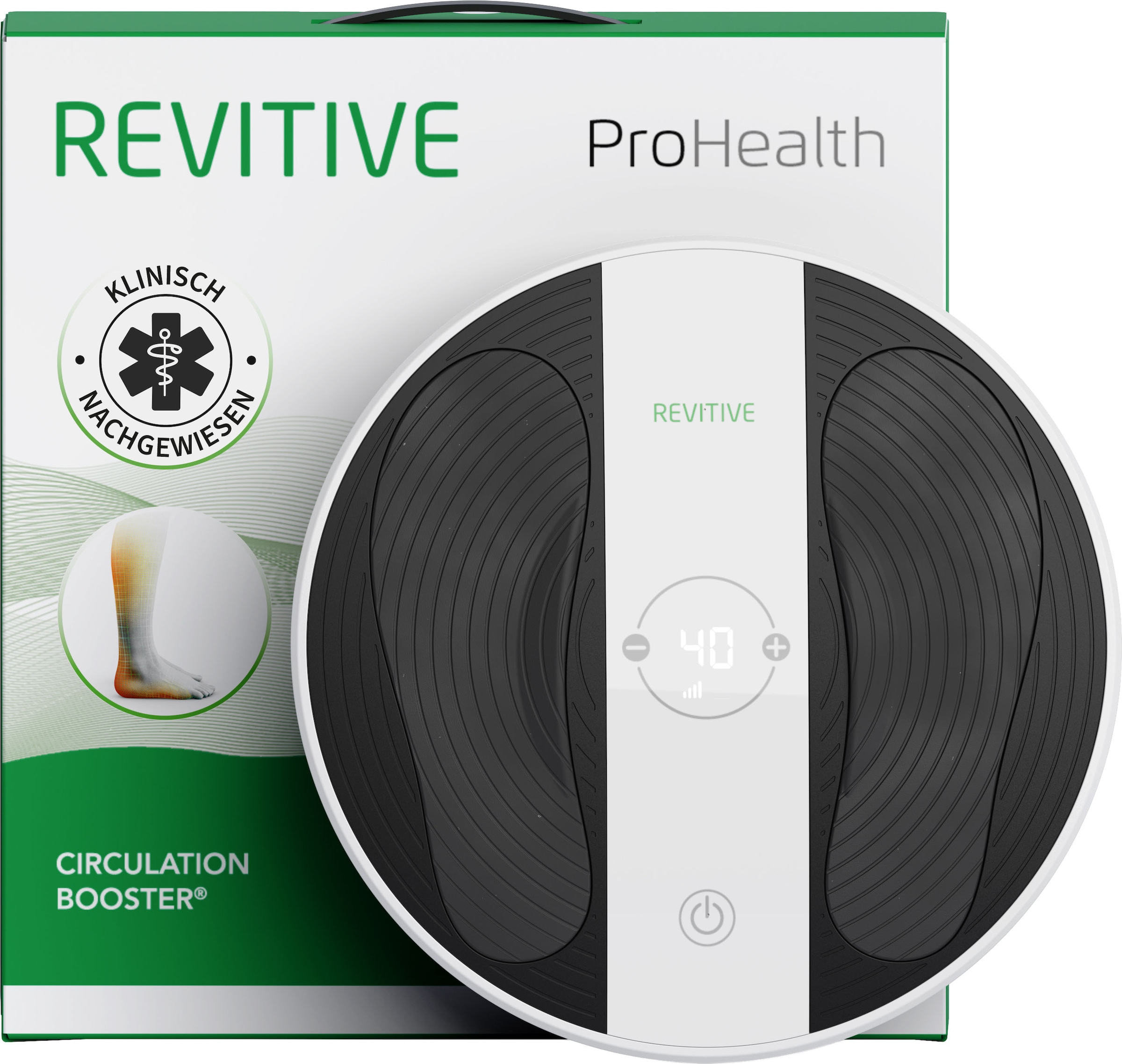 REVITIVE EMS-Gerät "Pro Health Durchblutungs-Stimulator" Lindert Schmerzen, Beschwerden, Schwellungen, Durchblutungsstörungen