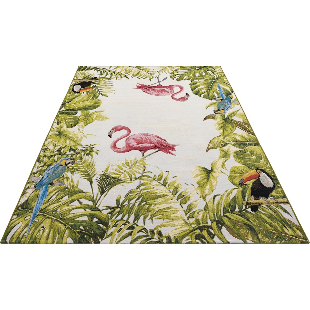 HANSE Home Outdoorteppich »Tropical Birds«, rechteckig, In-& Outdoor, Teppich, Wetterfest, Balkon, Garten, Wohnzimmer, Floral