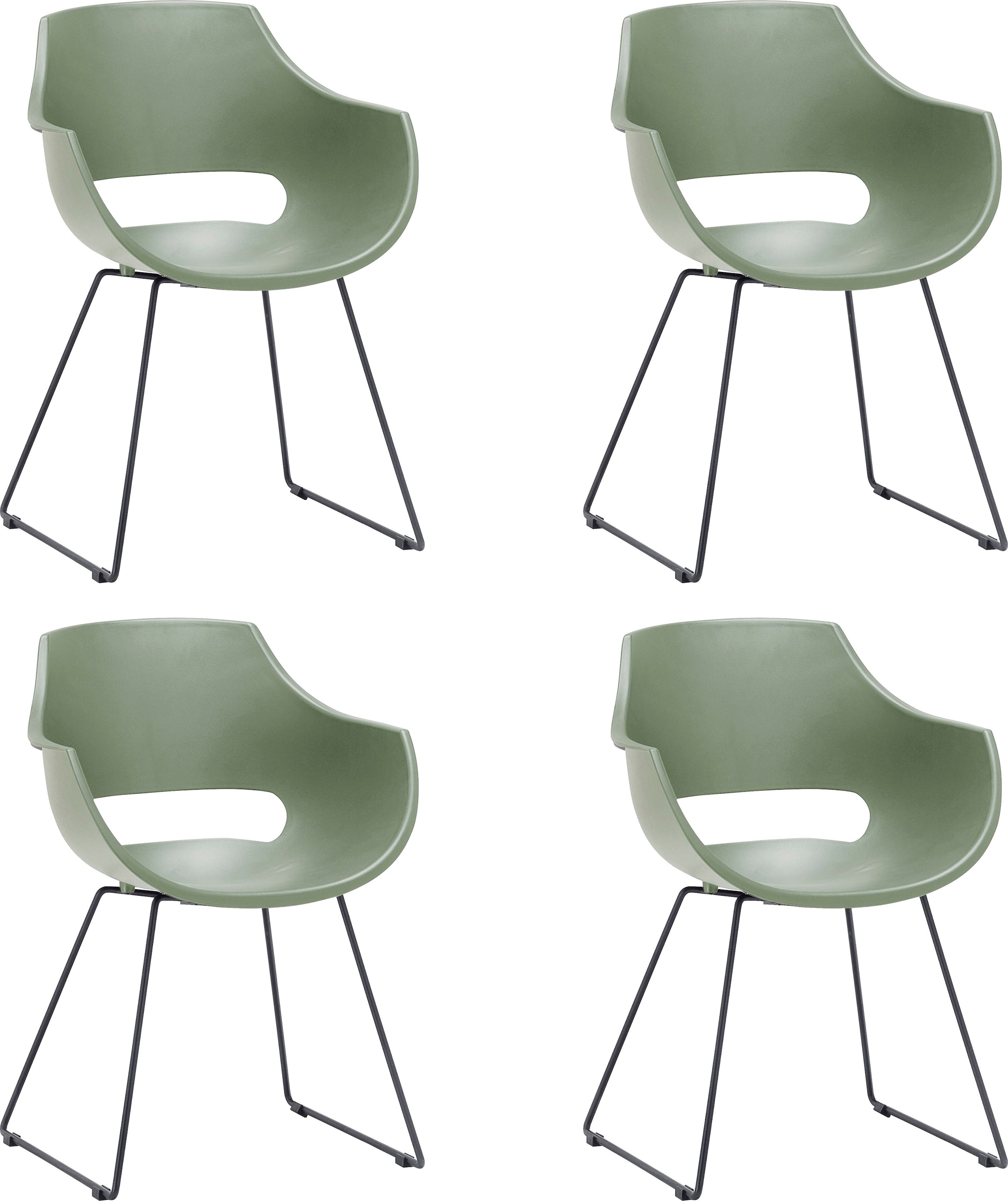 MCA furniture Schalenstuhl "Rockville" (Set) 4 Stk. 4er-Set, Kufe, Kunststo günstig online kaufen