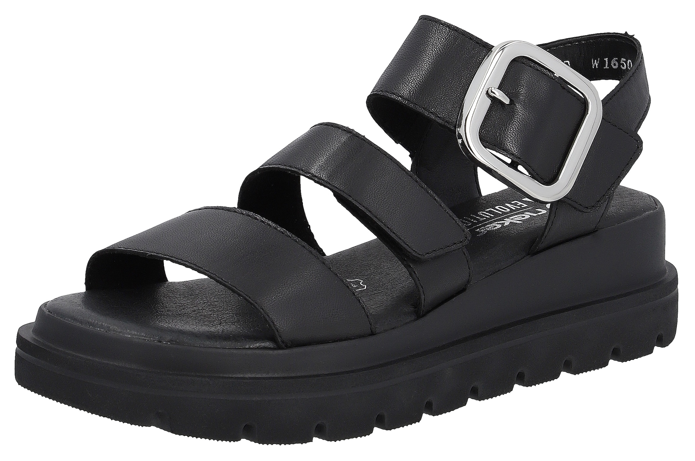 Rieker EVOLUTION Plateausandale, Sommerschuh, Sandalette, Plateauabsatz, mit Klettverschlüssen