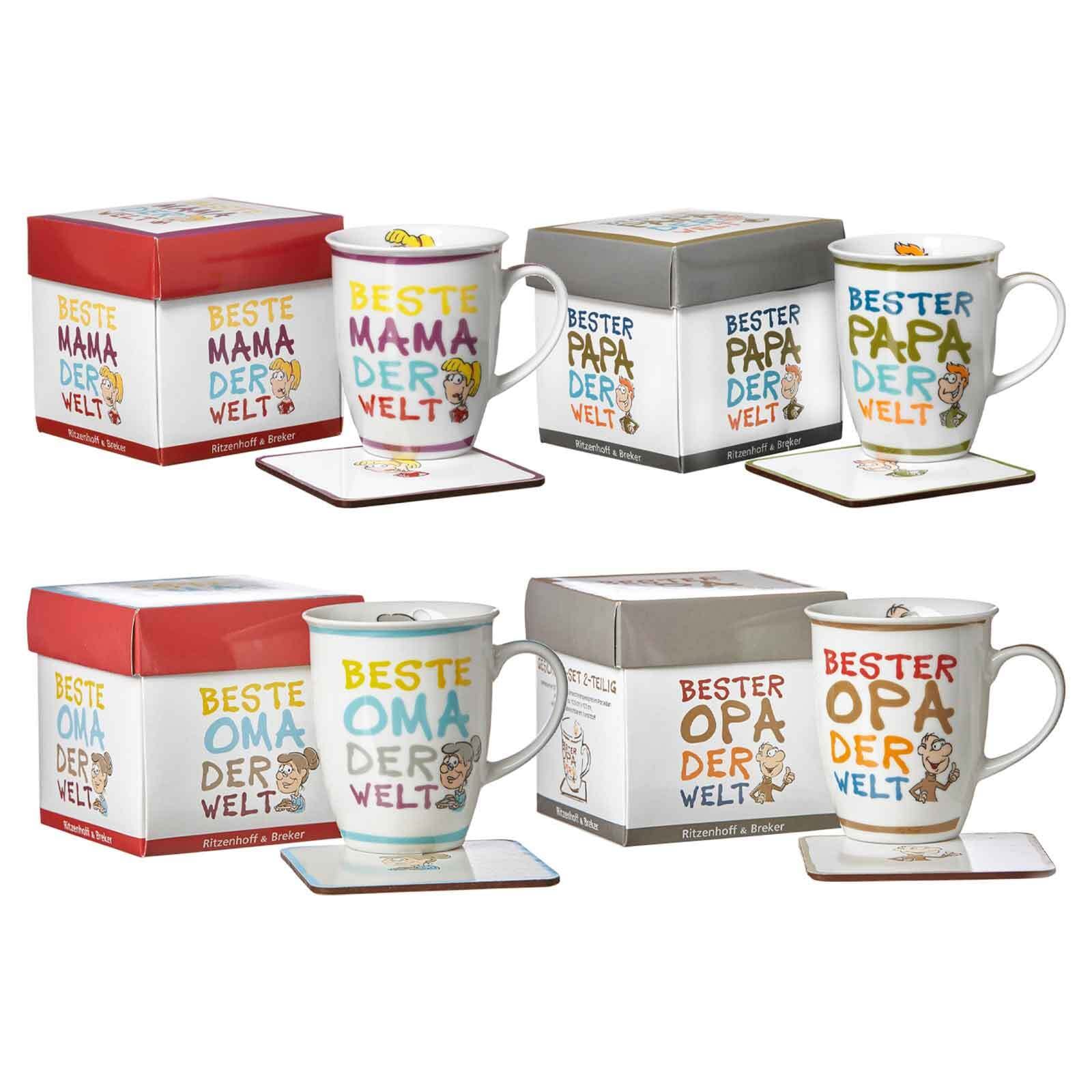 Ritzenhoff & Breker Becher »Kaffeebecher Geschenkset 320 ml 2er Set bunt«