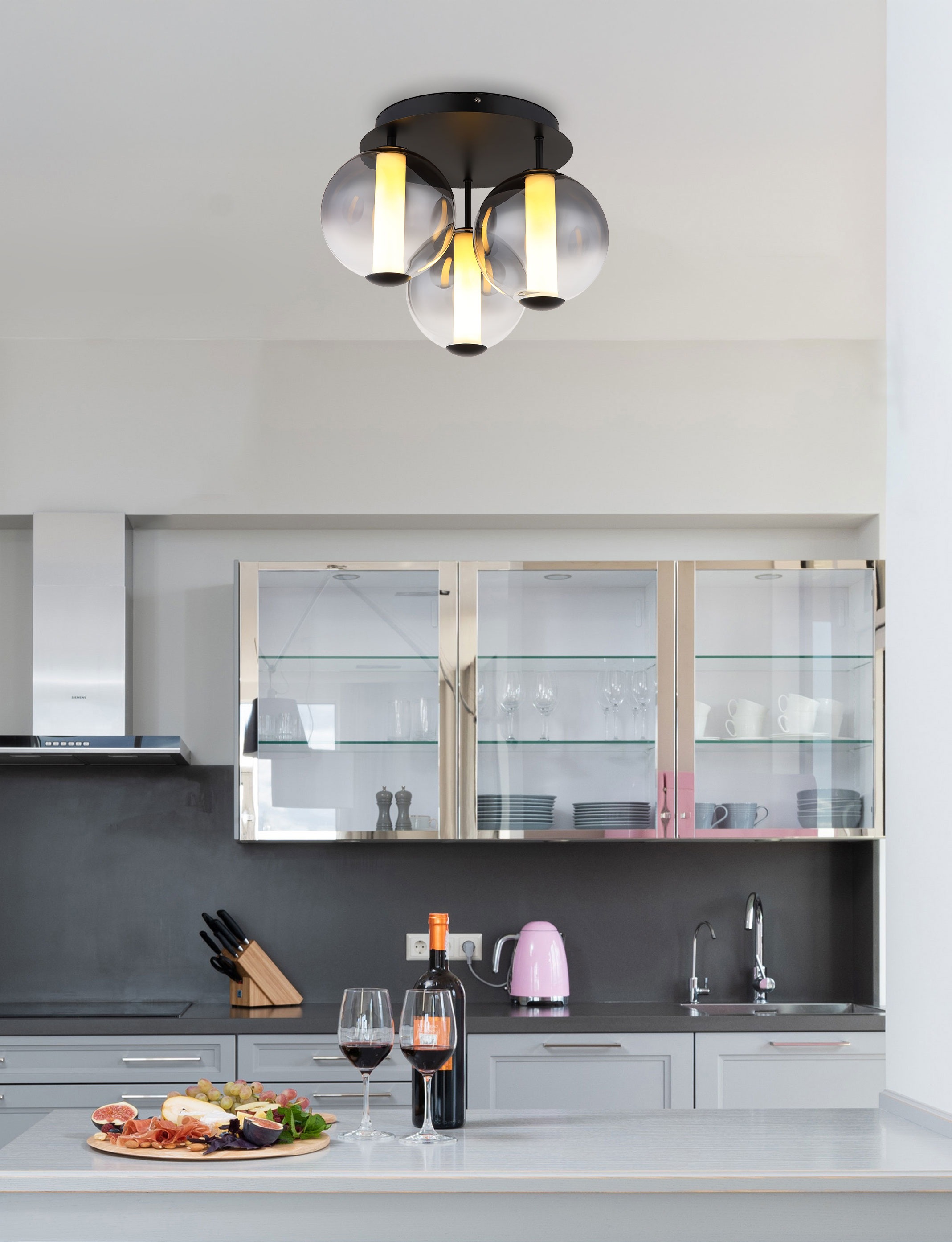 GLOBO LIGHTING Deckenleuchte »LACY« LED-Modul 1 Stk. Warmweiß Deckenlampe Wohnzimmer-Leuchte Schlafzimmer-Leuchte Flur Küche