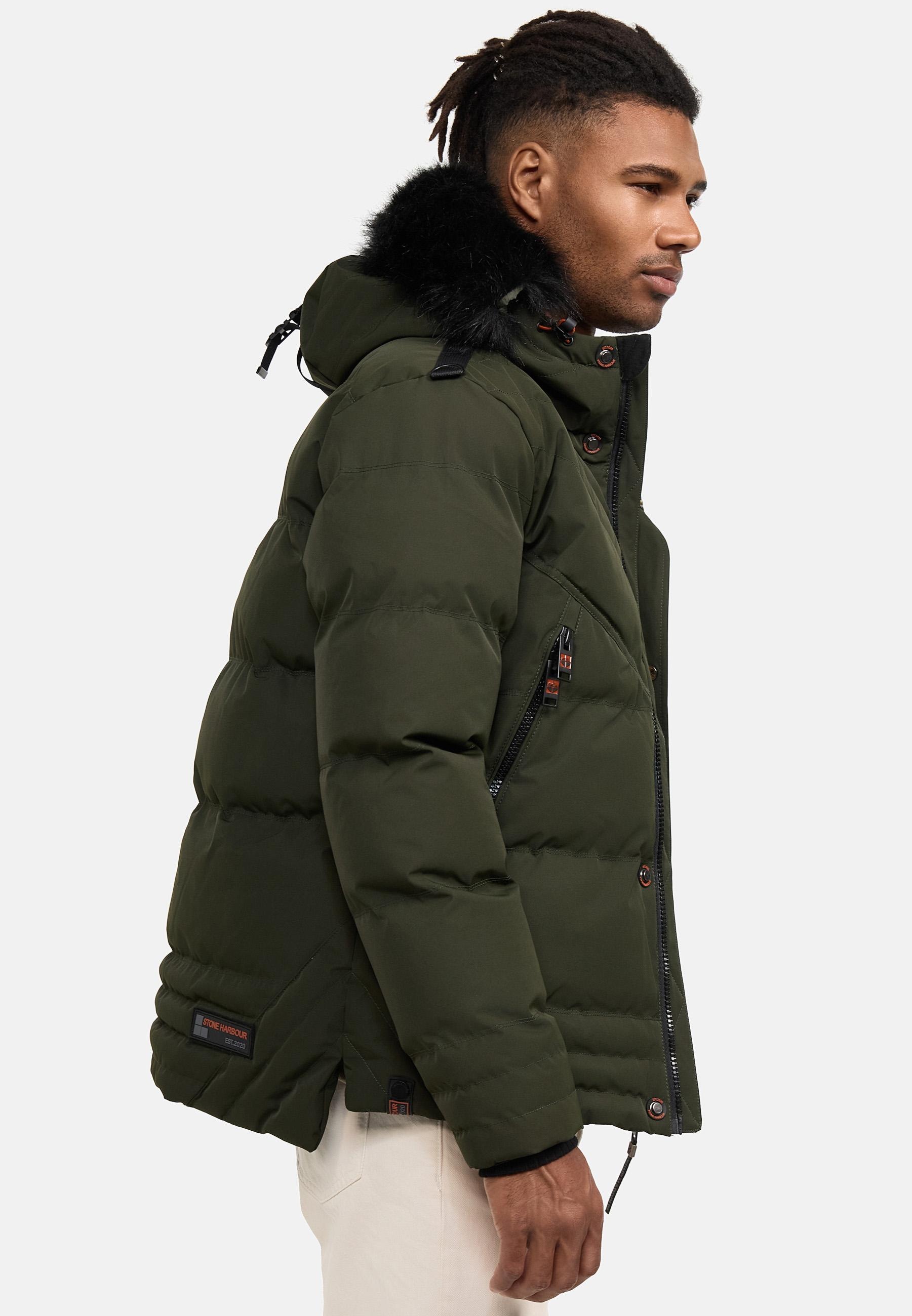 Stone Harbour Steppjacke »Romaan«, mit Kapuze, gesteppte Winterjacke mit Kapuze