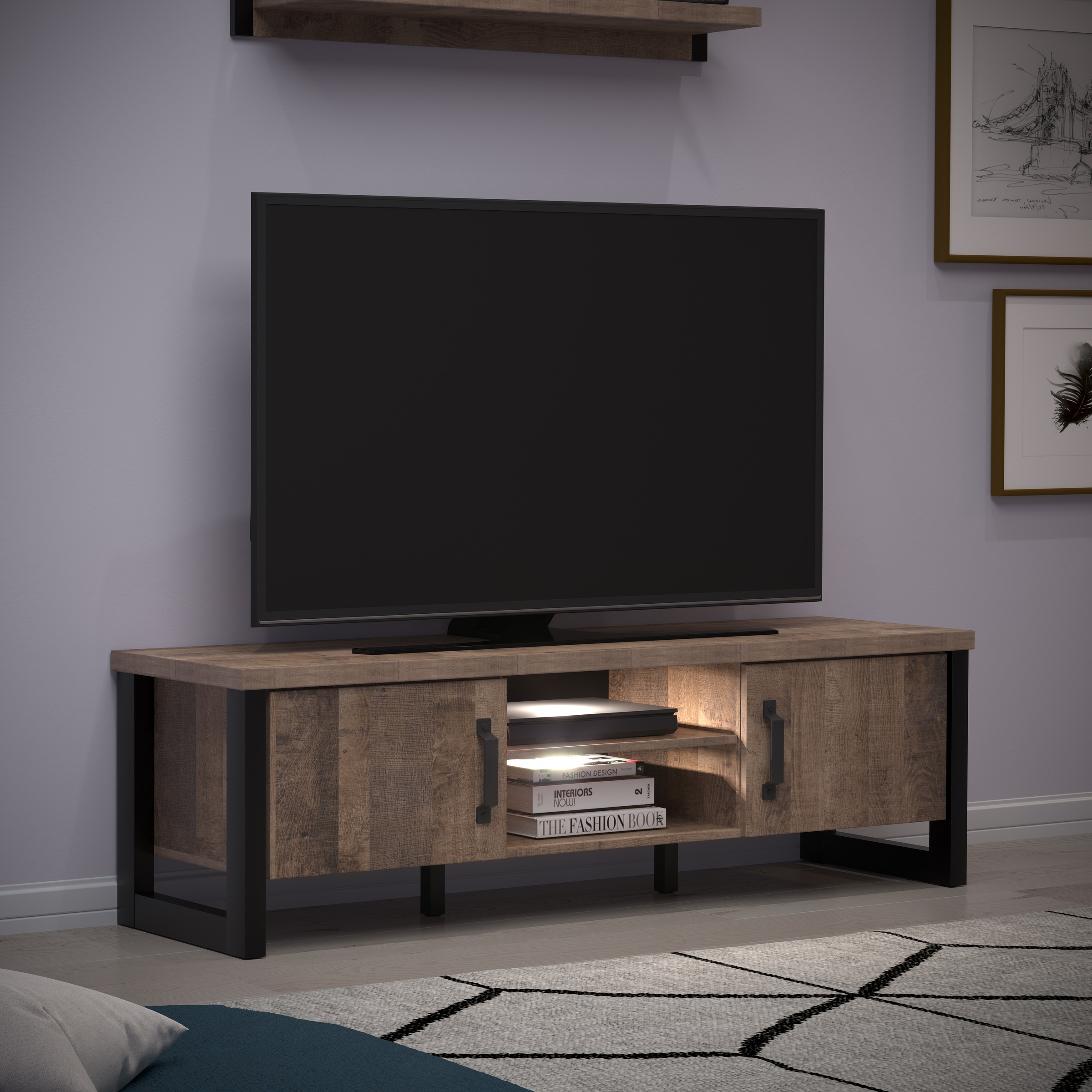 trendteam TV-Board »Emile«, (1 St.), BxHxT: ca.166x50x45 cm, Schrank für TV bis 65 Zoll