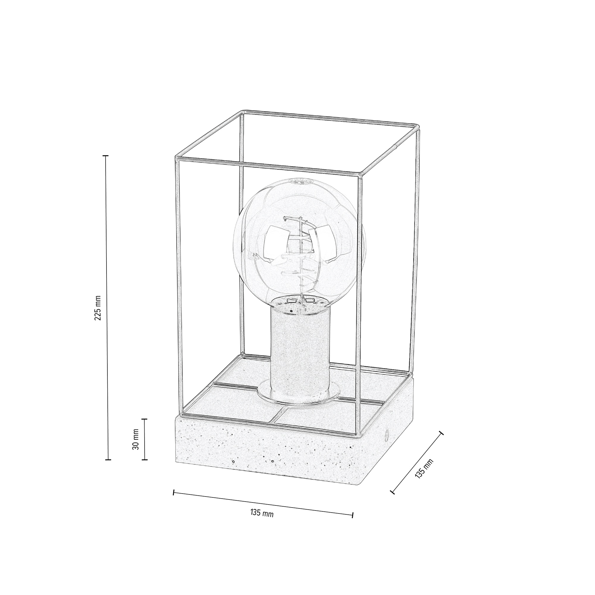 SPOT Light LM E27 kaufen Beton flammig-flammig, CONCRETE«, »GRETTER | / echtem Metall, Naturprodukt 1 passende Tischleuchte und exklusive, BAUR Aus