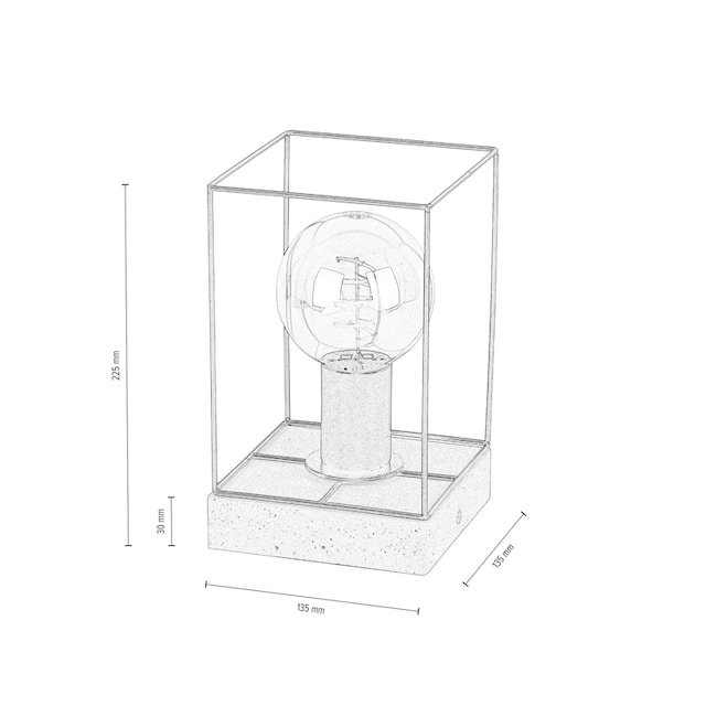 SPOT E27 Tischleuchte kaufen Metall, Naturprodukt flammig-flammig, Aus 1 | Light passende »GRETTER exklusive, und echtem CONCRETE«, BAUR / Beton LM