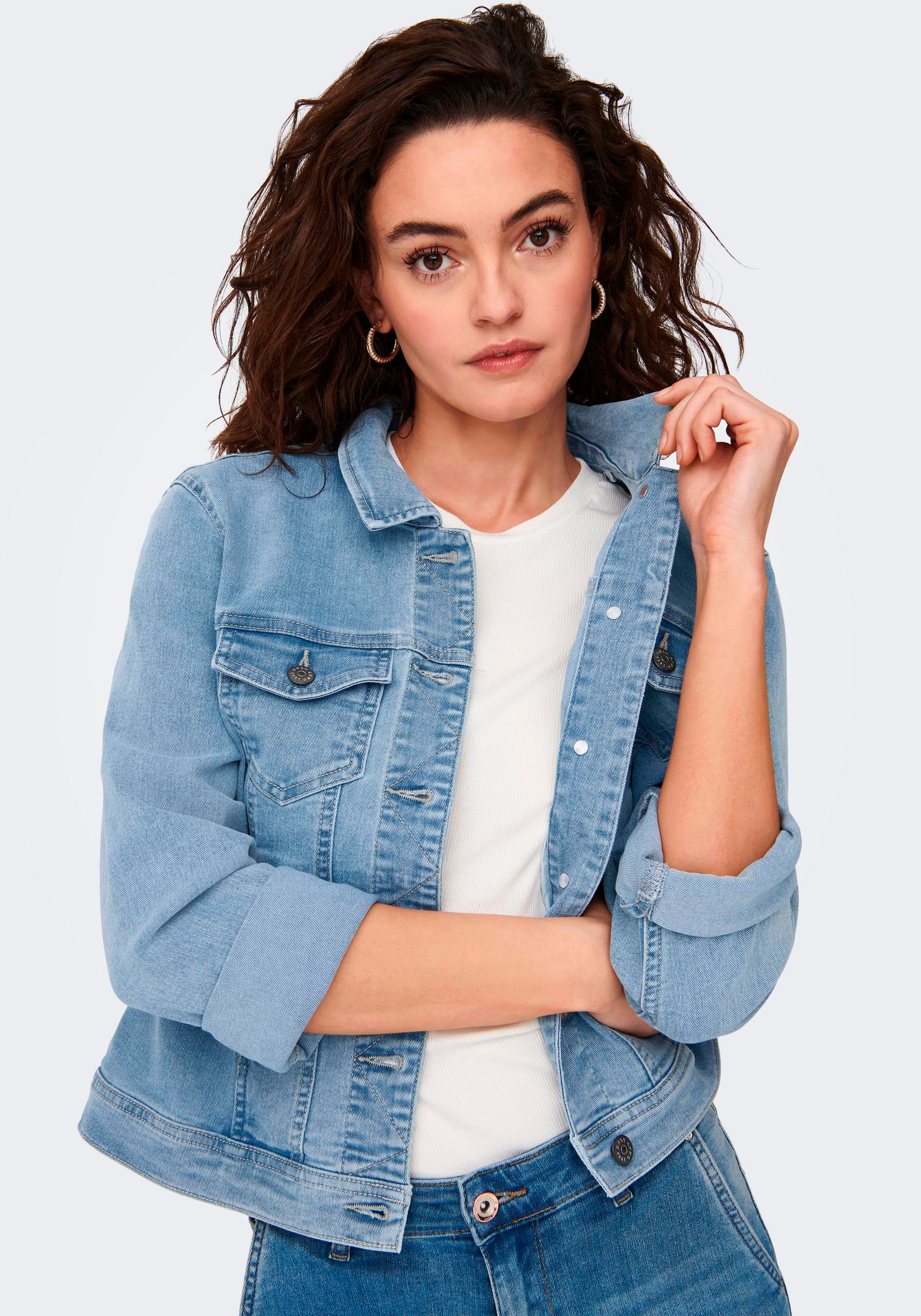 ONLY Jeansjacke "ONLWONDER – Jeansjacke in kurzer Form mit Stretch" günstig online kaufen