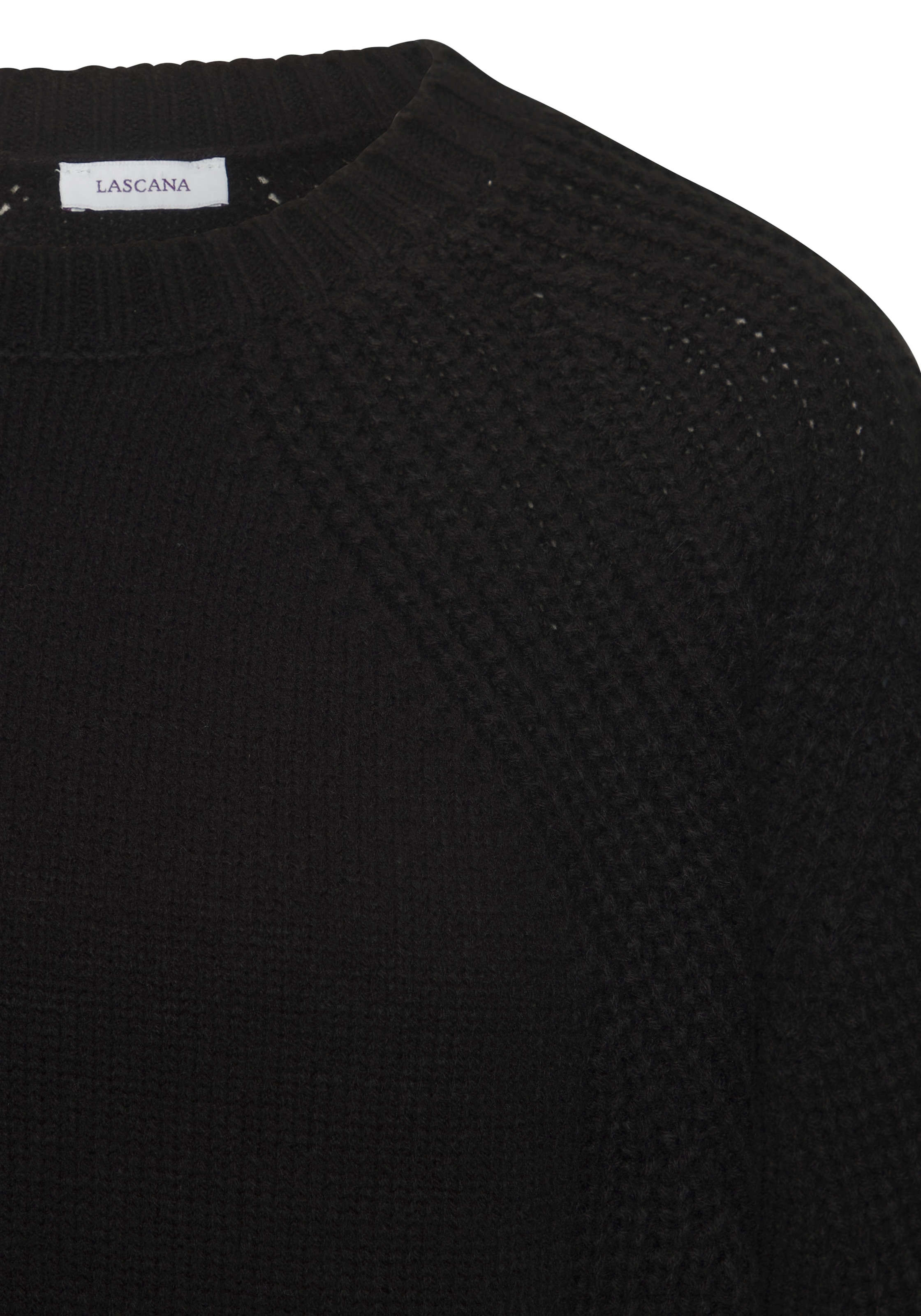 LASCANA Strickpullover, mit Grobstrick-Details, Damen Pullover mit Rundhals